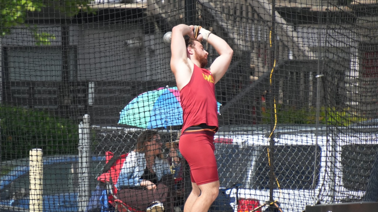 Kaden Cassidy throwing the hammer