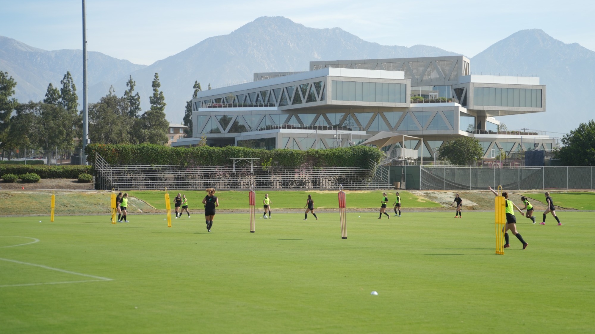 Nakasone Field during a CMS women's soccer practice