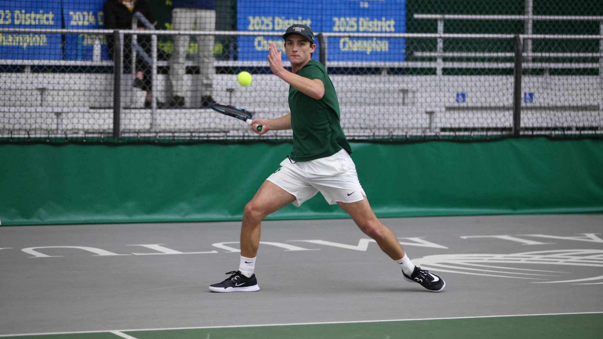 Nico Jamison hits a forehand winner