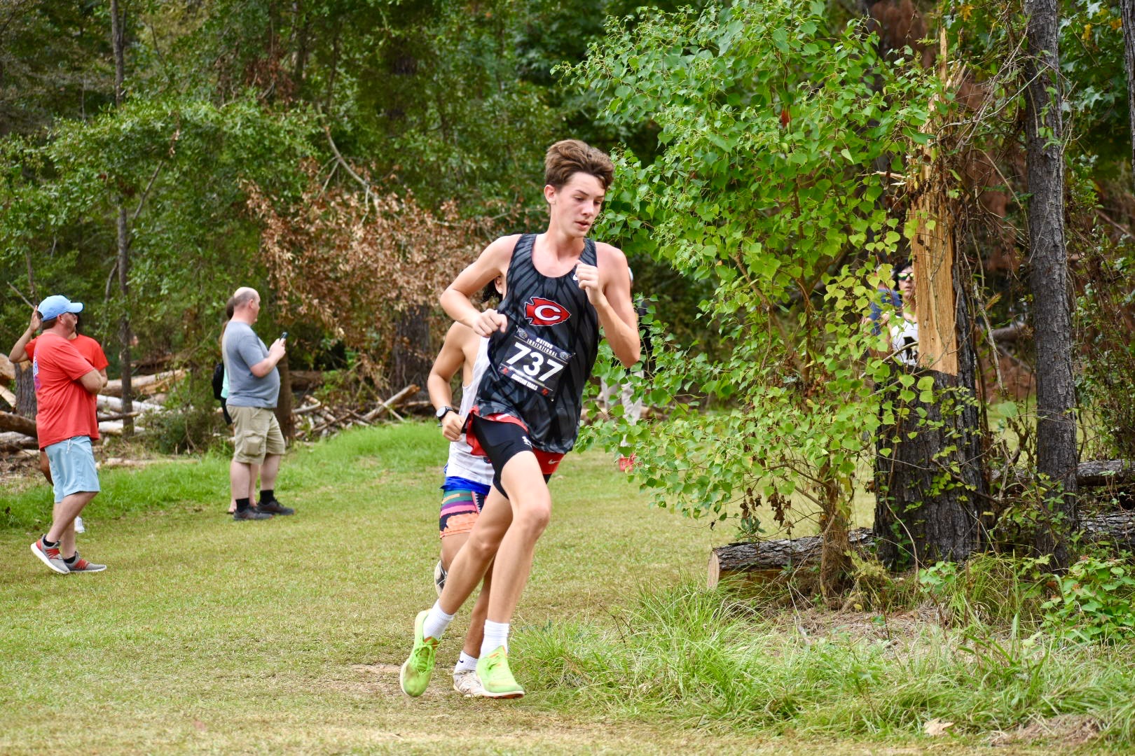 Matthew Harrison makes the turn at the 3-mile mark at Choctaw Trails.