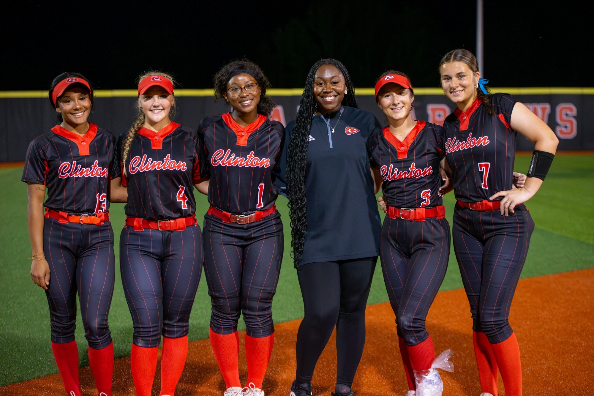 Six Seniors of the Class of 2025 were recognized by Clinton Lady Arrow Softball on Thursday, April 10, at CHS.