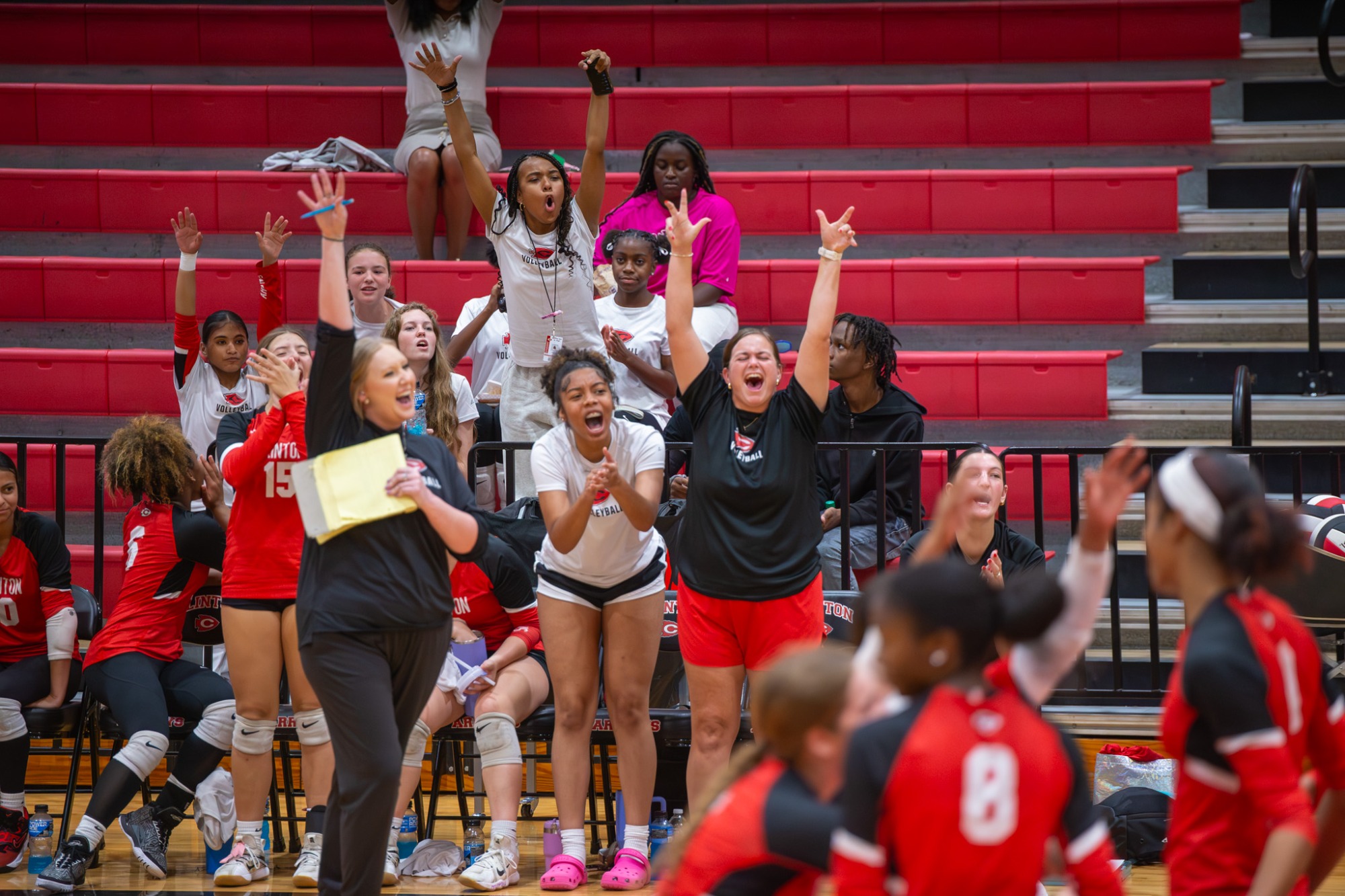 Clinton Volleyball battled the Germantown Mavericks in a competitive matchup, fighting through each set on Thursday.