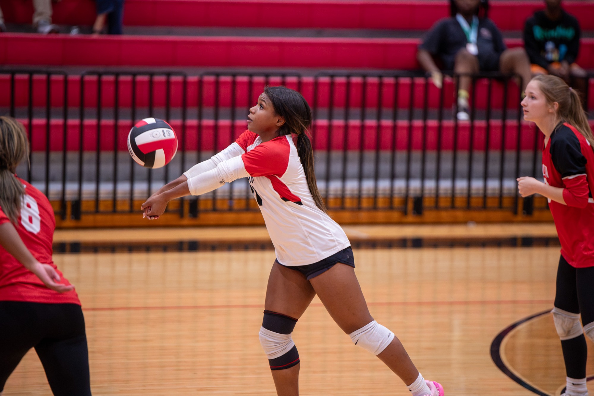 The Lady Arrow volleyball team drops all three sets to the Germantown Mavericks on September 15.