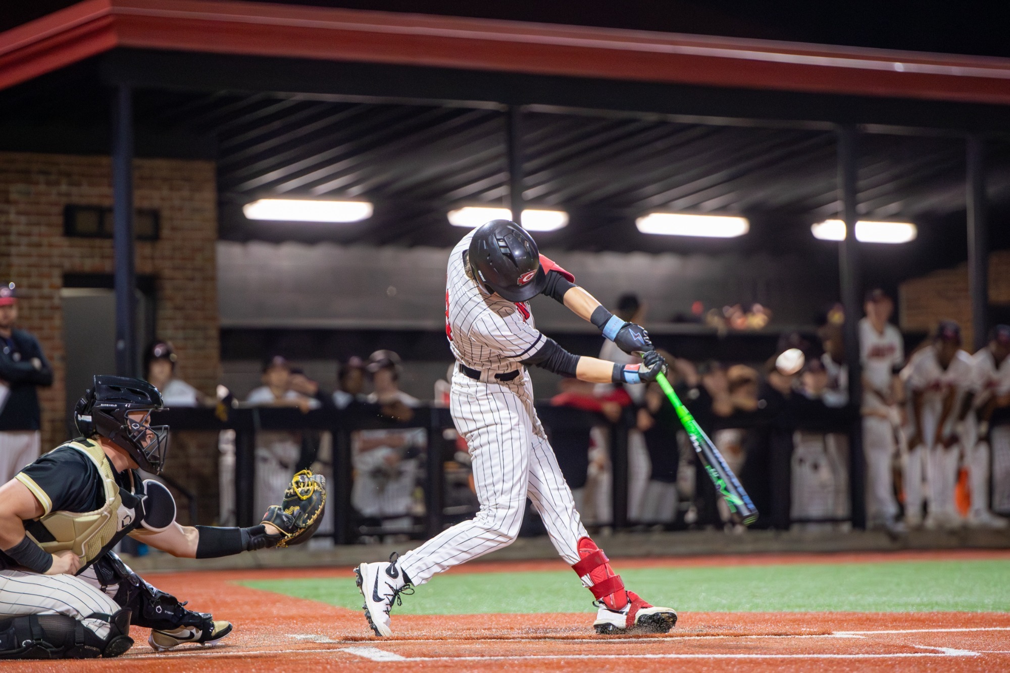 An Arrow batter takes a swing.