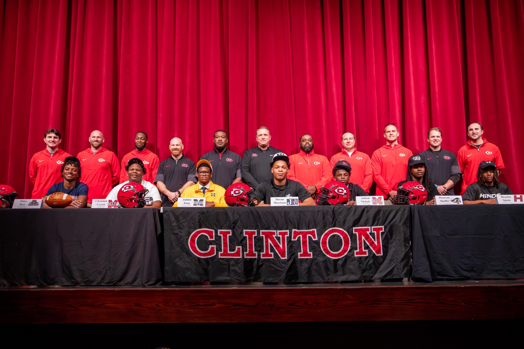 Clinton Arrow Football celebrated seven of their players as they made the commitment to continue their athletic career at various colleges for the 2026 season. 