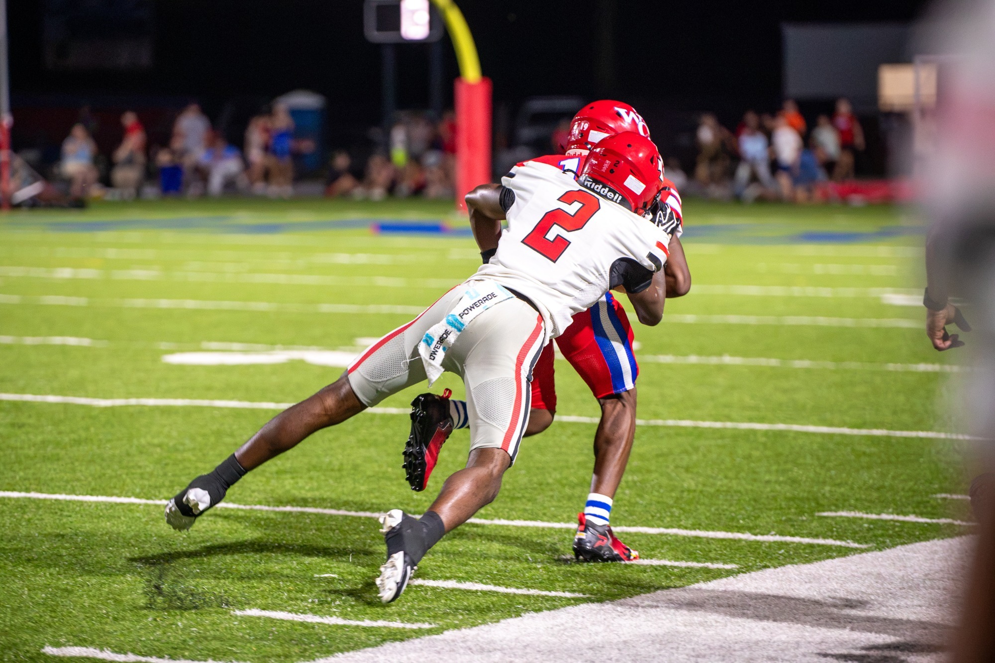 Trevion Casnel tackles a Warren Central Viking during the Arrows' 2026 non-region contest in Vicksburg.