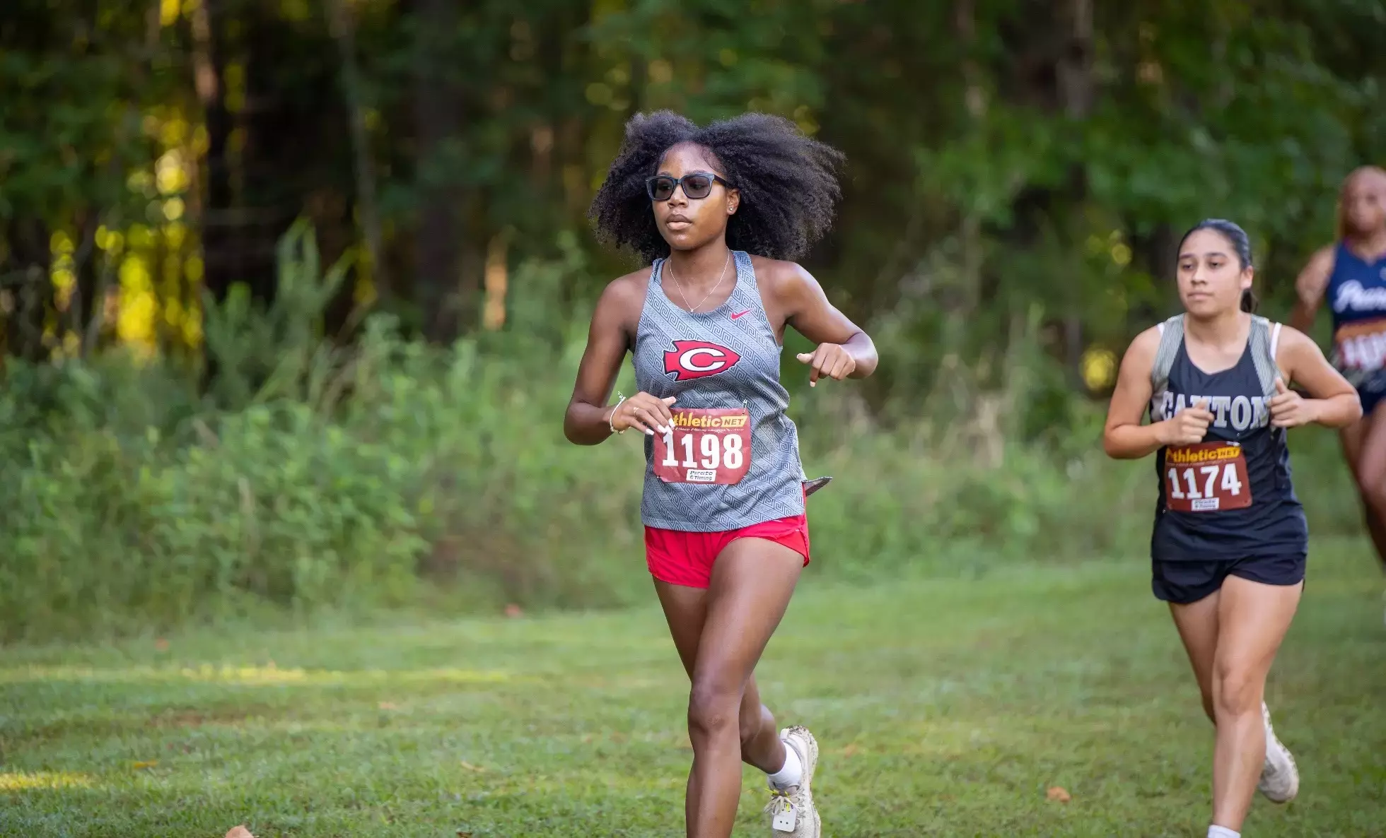 Lady Arrow Cross Country runner sprints during the meet in Brandon, MS.