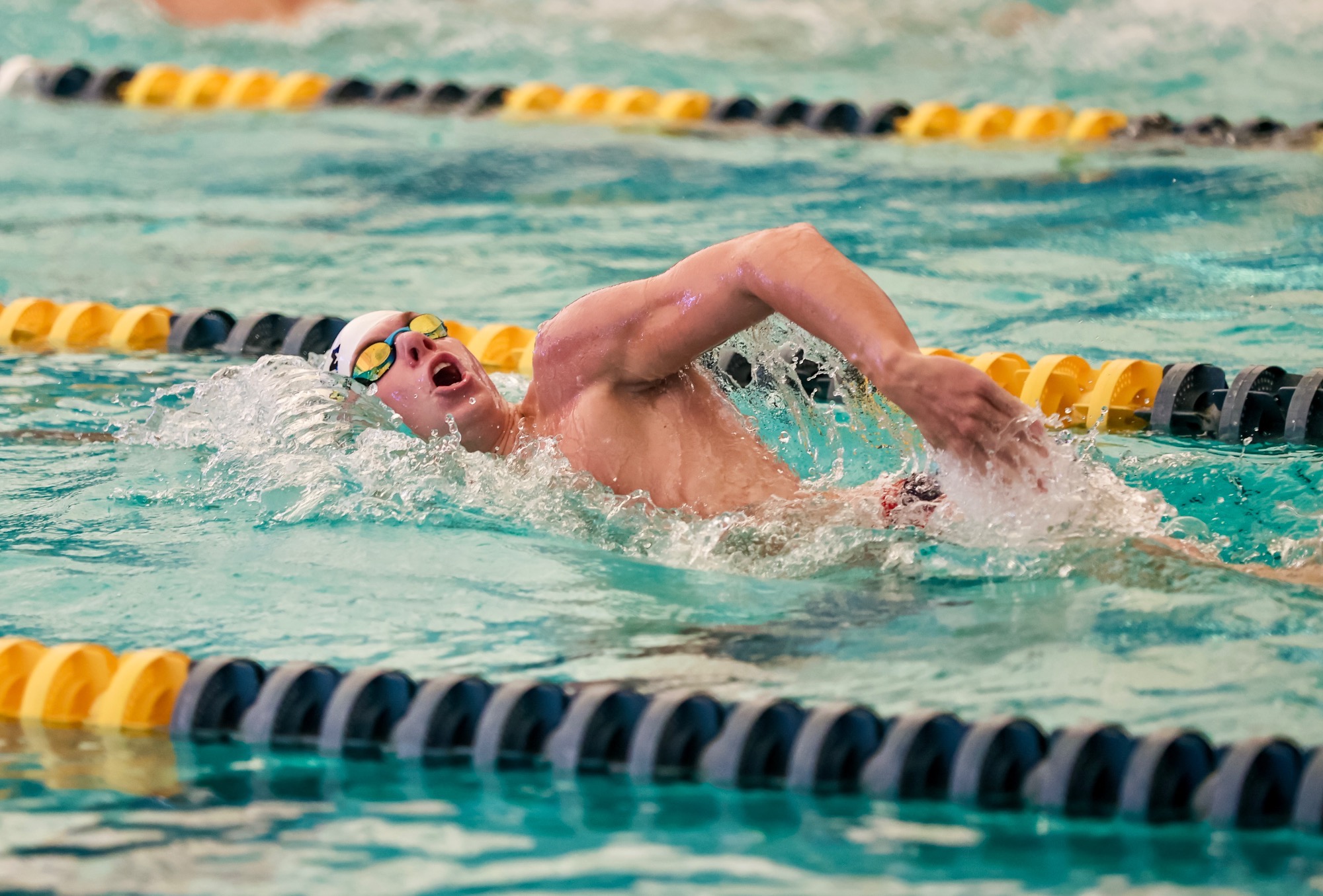 A CAST swimmer competes at the Madison Central Invitational on Saturday, August 29, in Flowood.