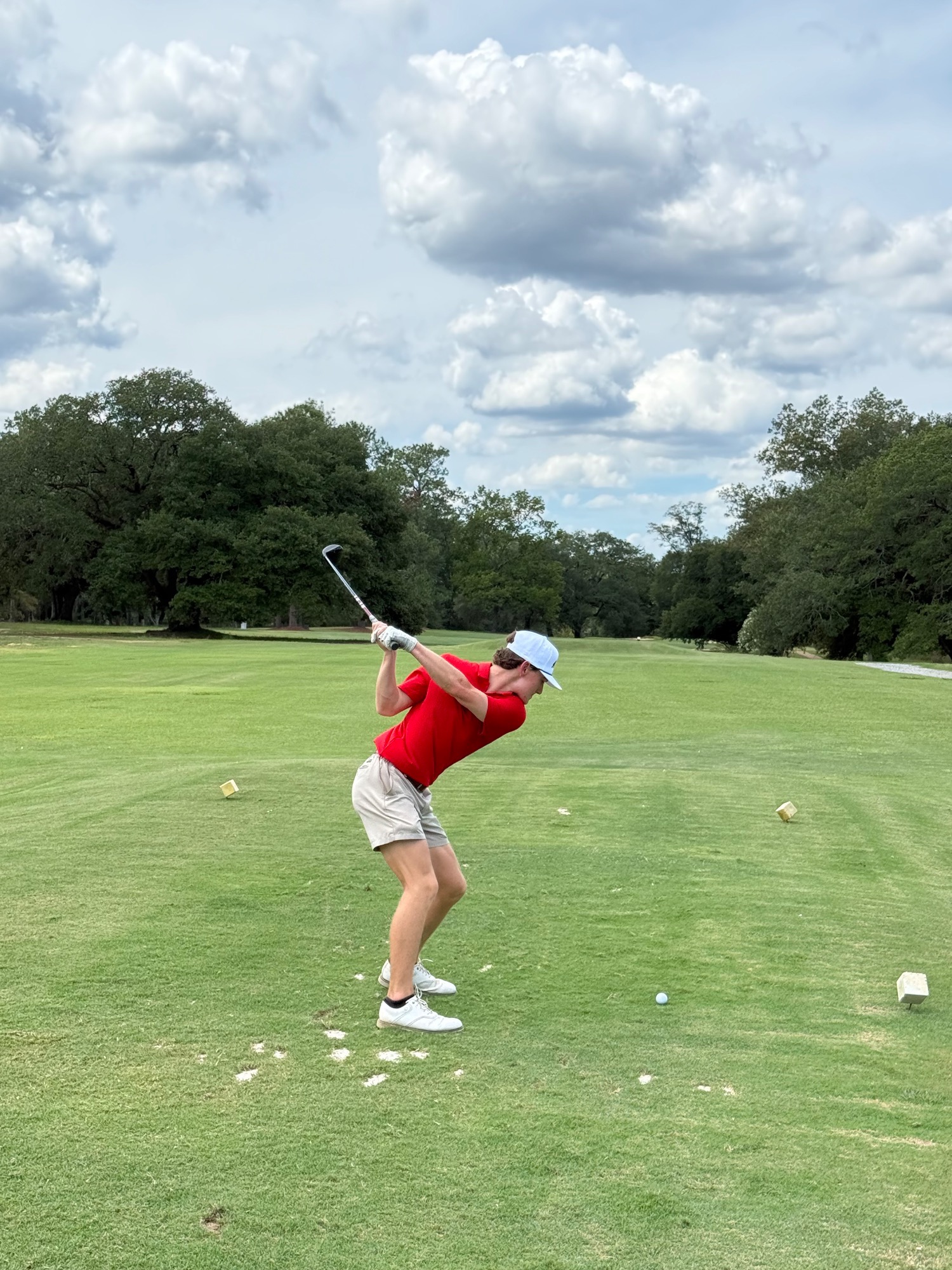 Anderson Schoggin fires a tee shot at Live Oaks Golf Club on Tuesday, September 1, in Jackson.