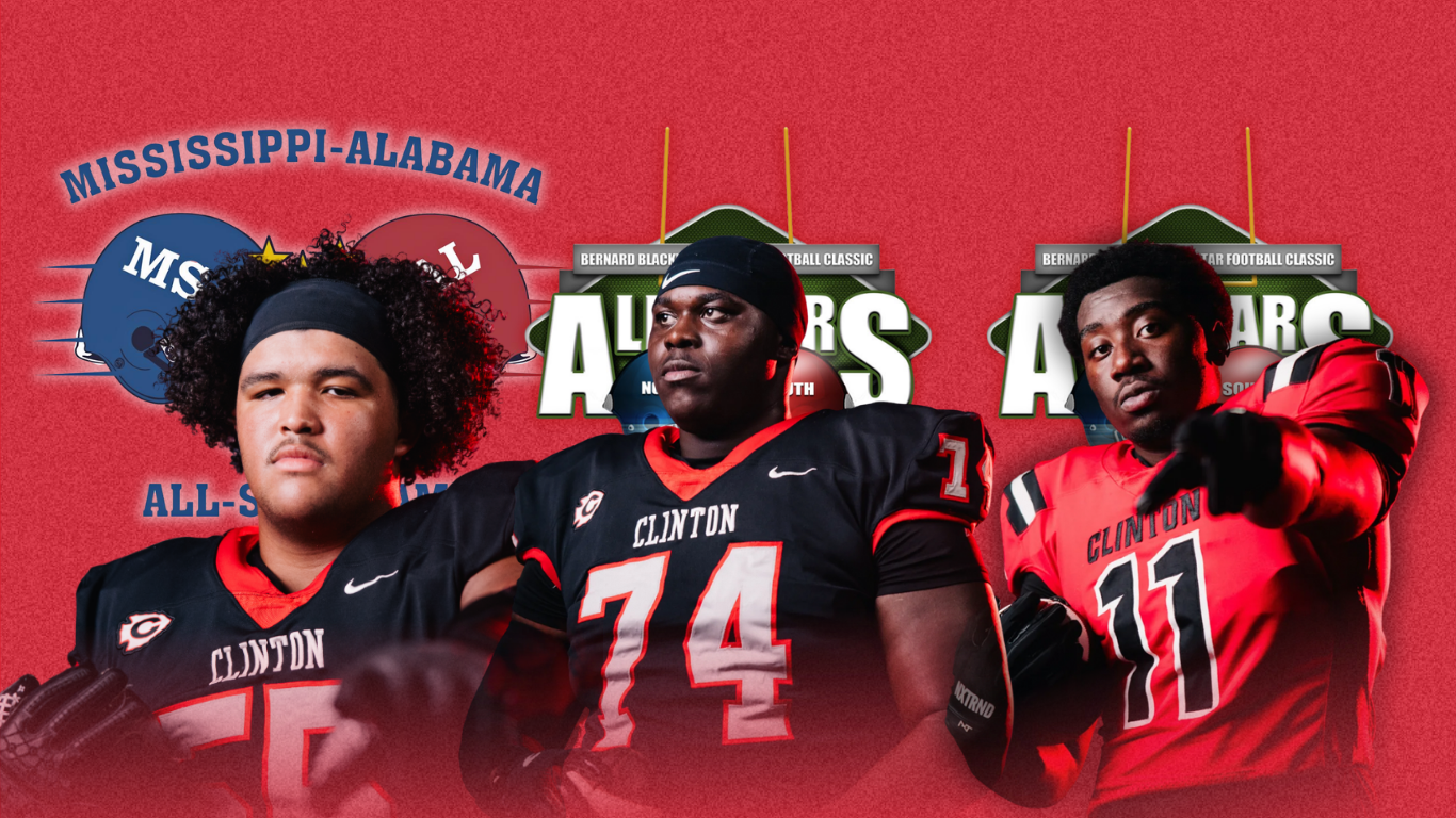 Graham Williams, Tyboris Loftin, and Dallas Johnson, in front of their respective all-star game logos.