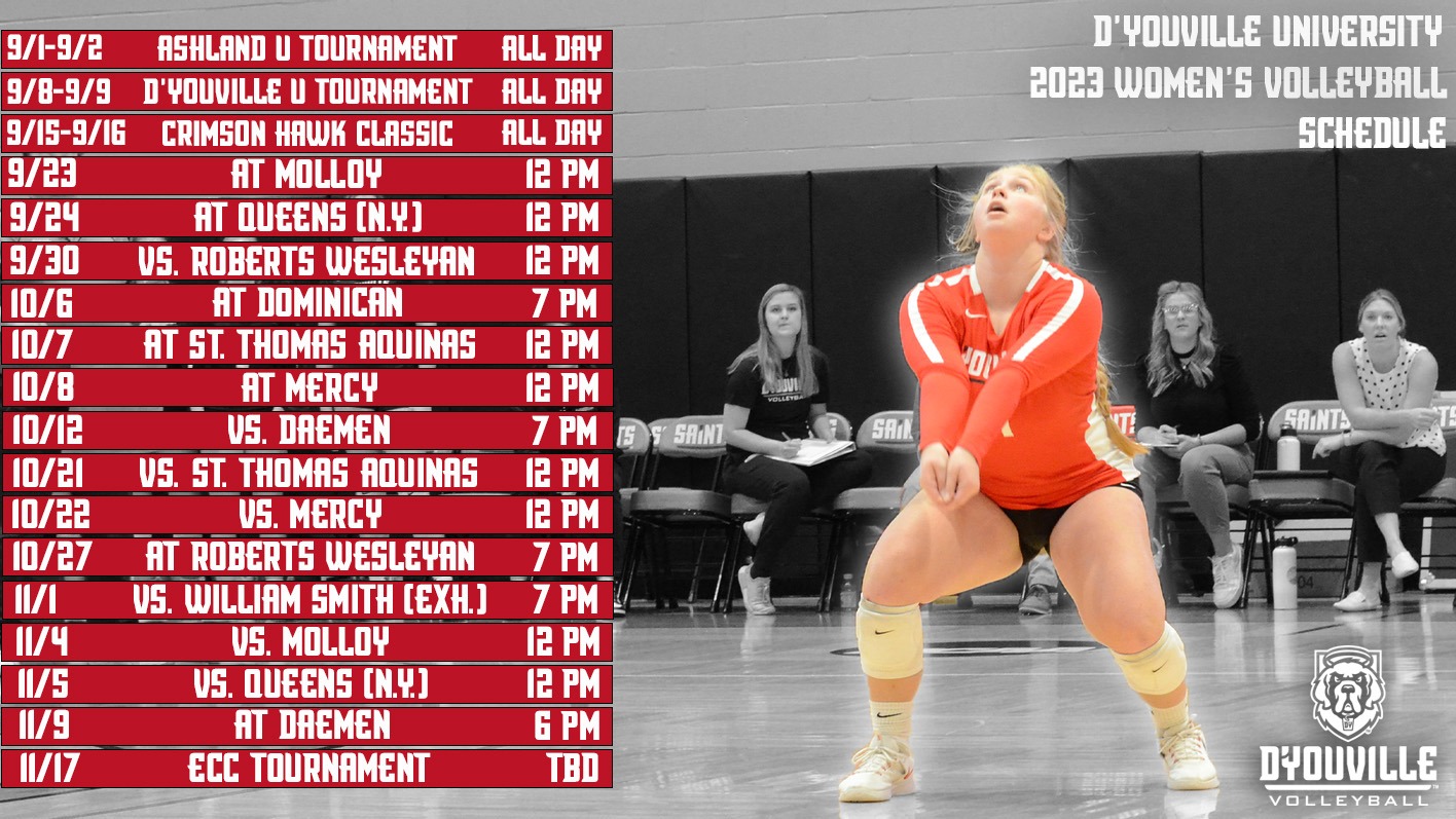 Women's Volleyball Announces 2023 Schedule D'Youville University