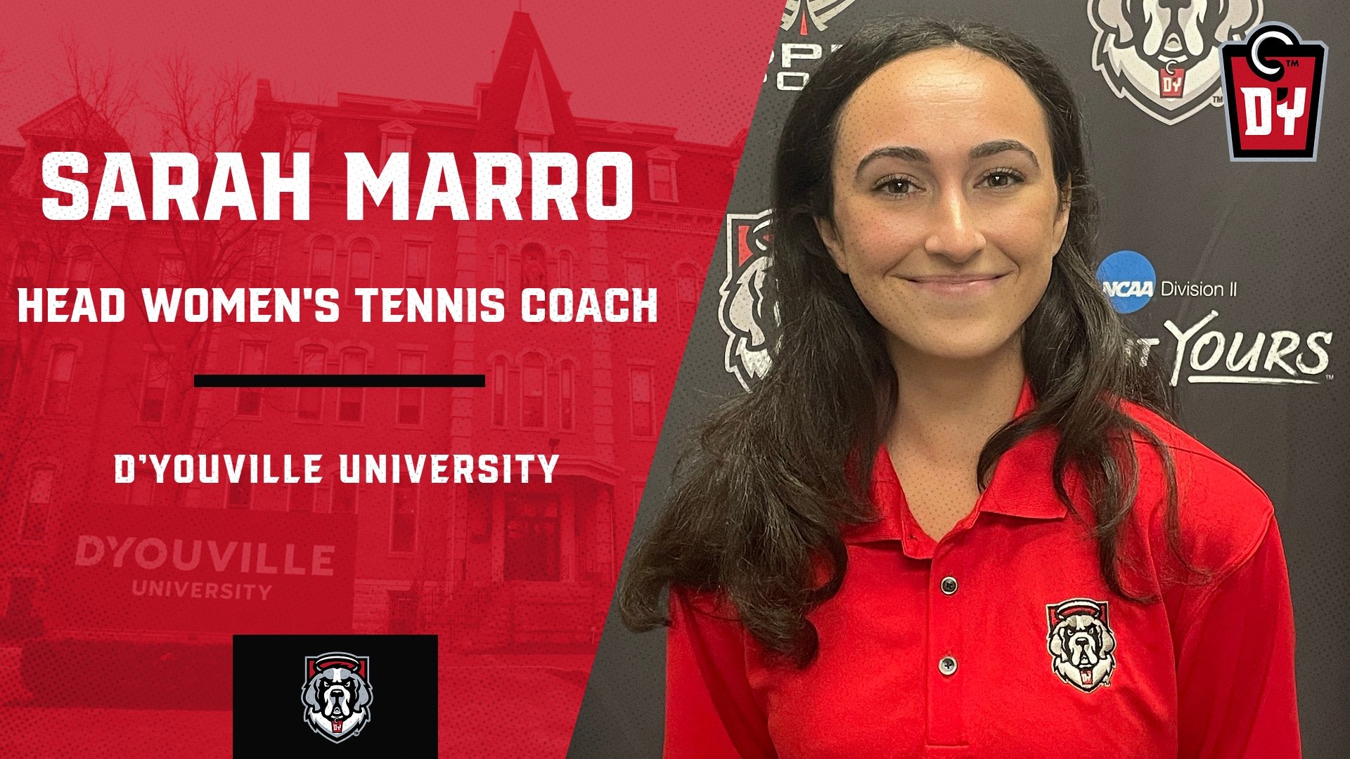 Marro Named Head Women's Tennis Coach D'Youville University