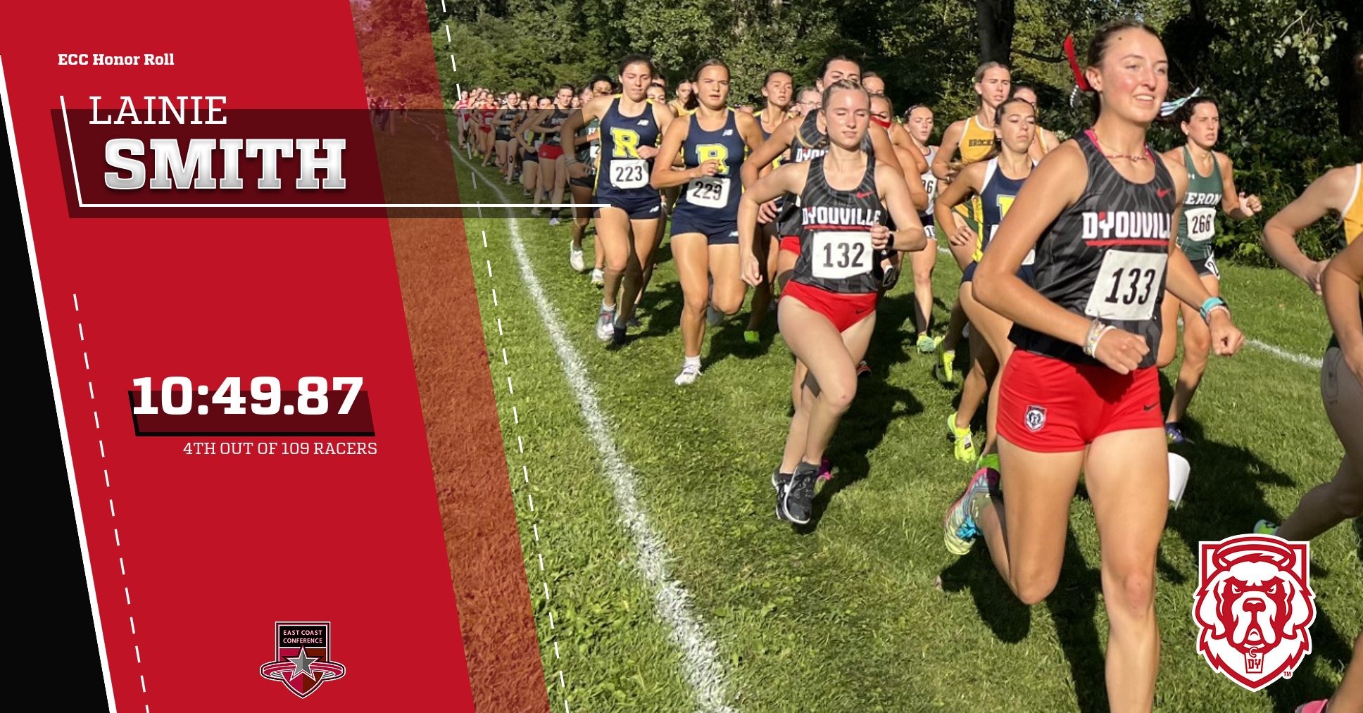 Smith Earns Women's Cross Country ECC Weekly Honor Roll D'Youville