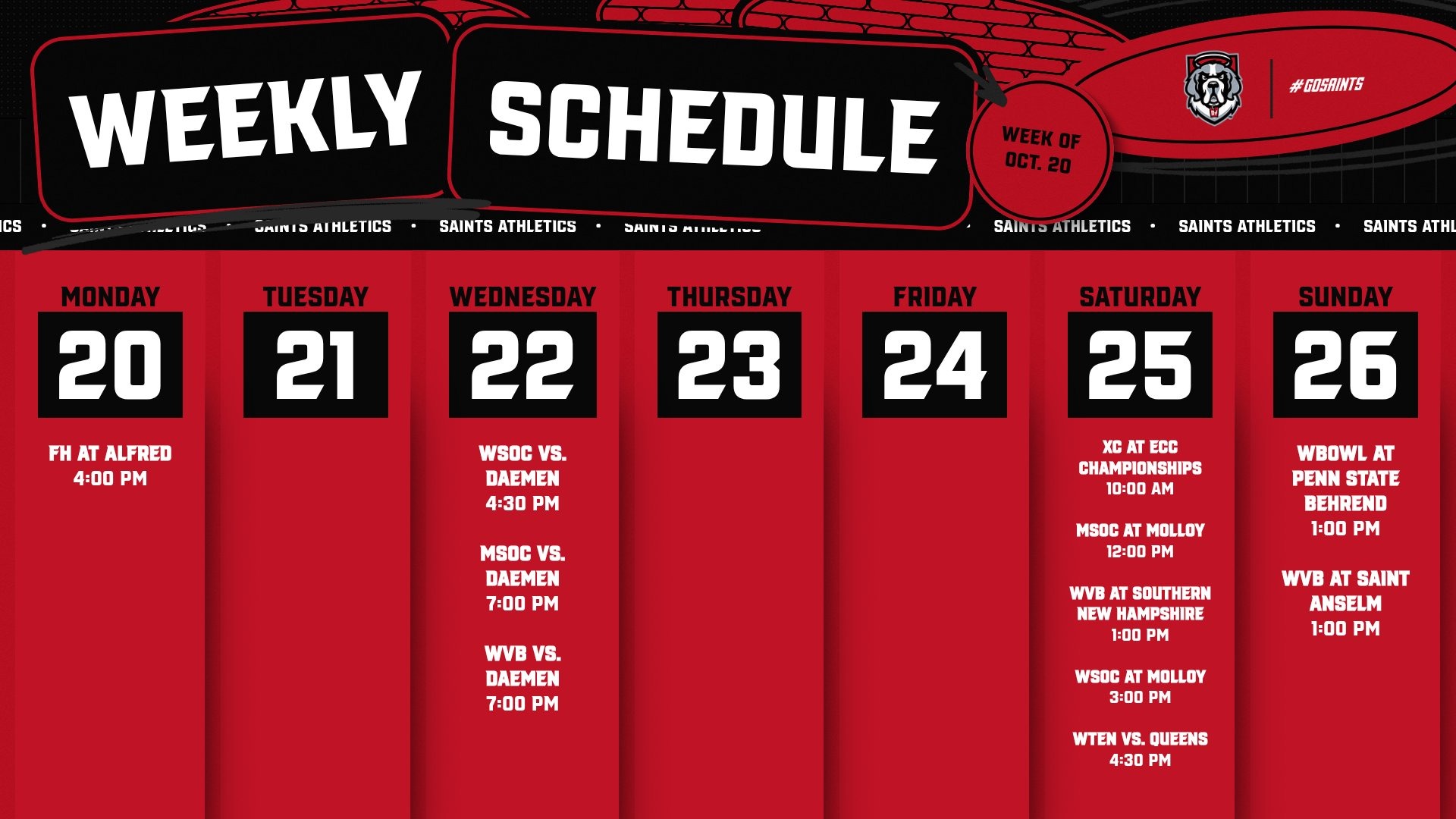 Weekly Preview | Oct. 20