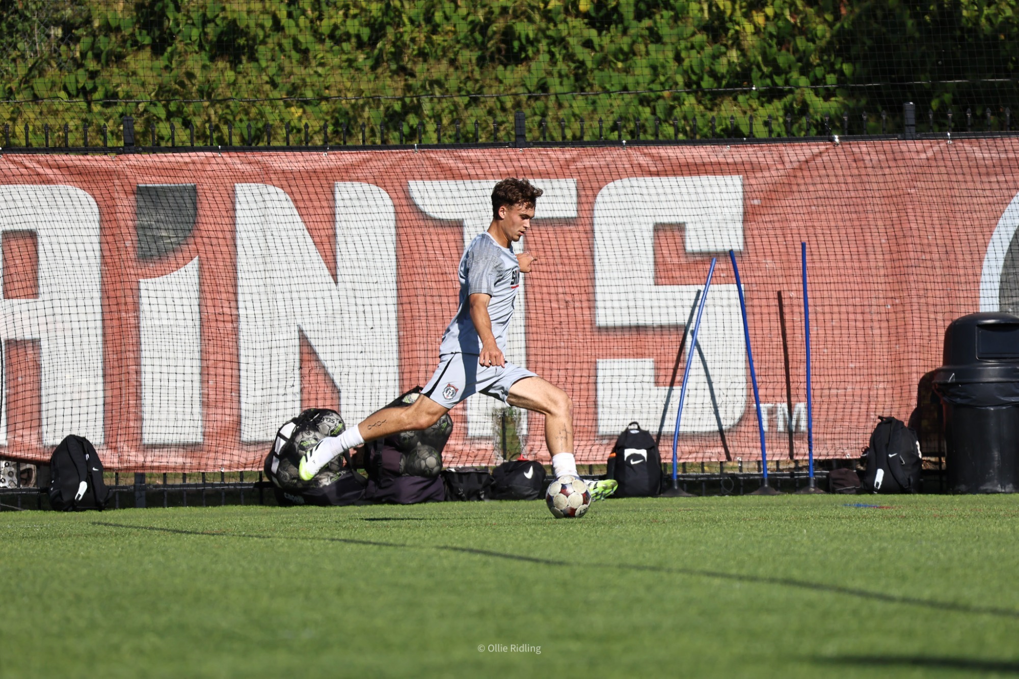 Jonas with a free kick