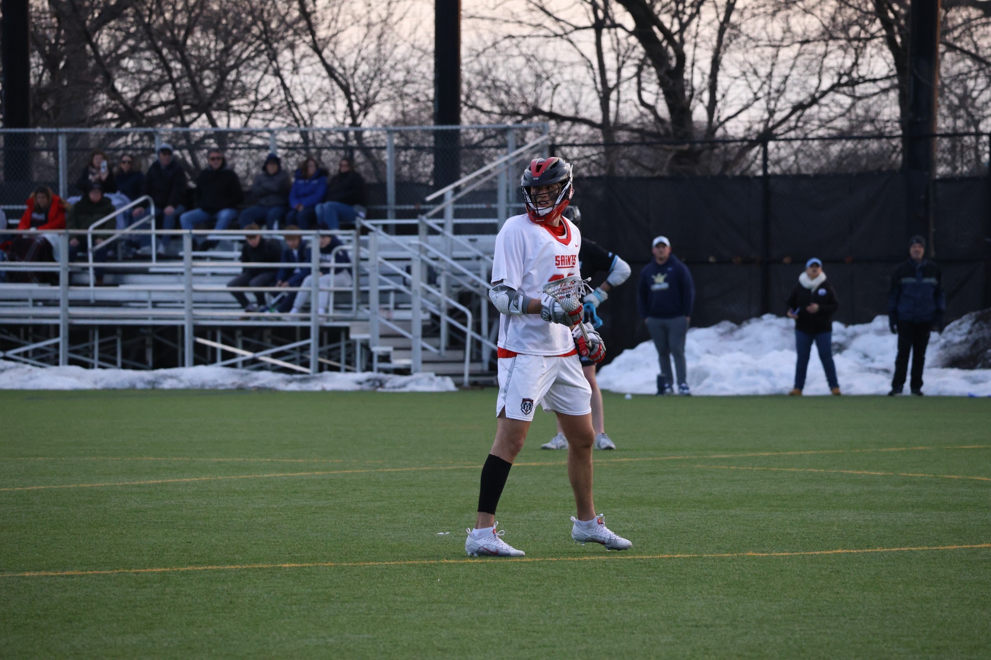 Sholett looking back at the bench