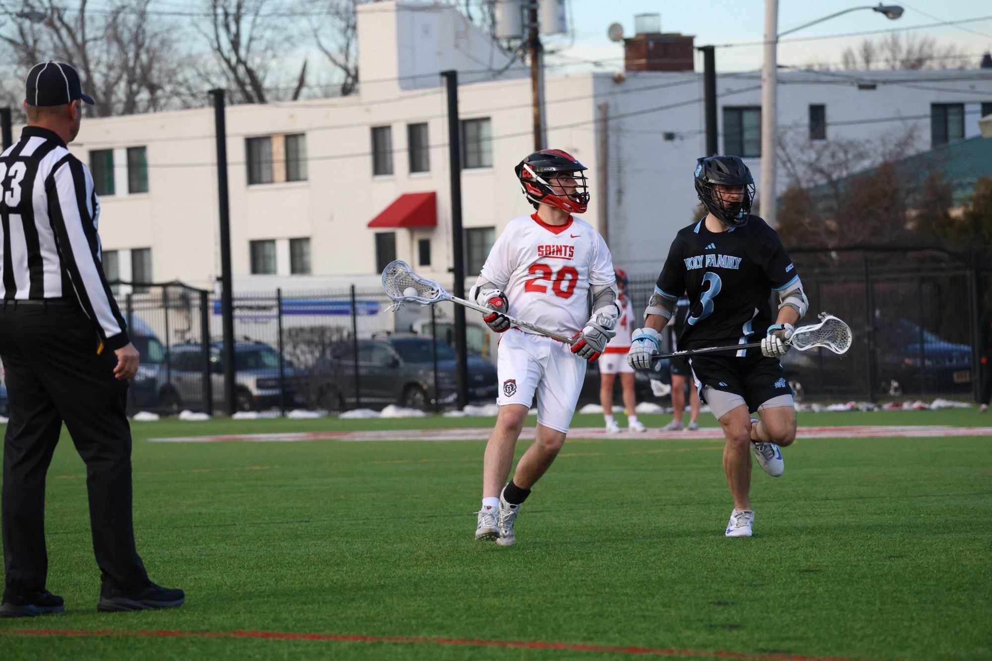 Ruffalo attacking the net