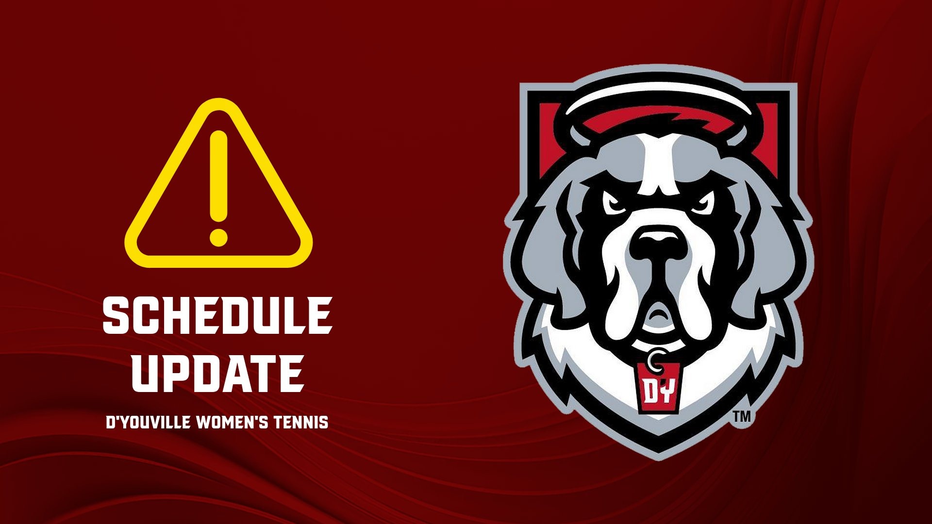 Tennis Schedule Update