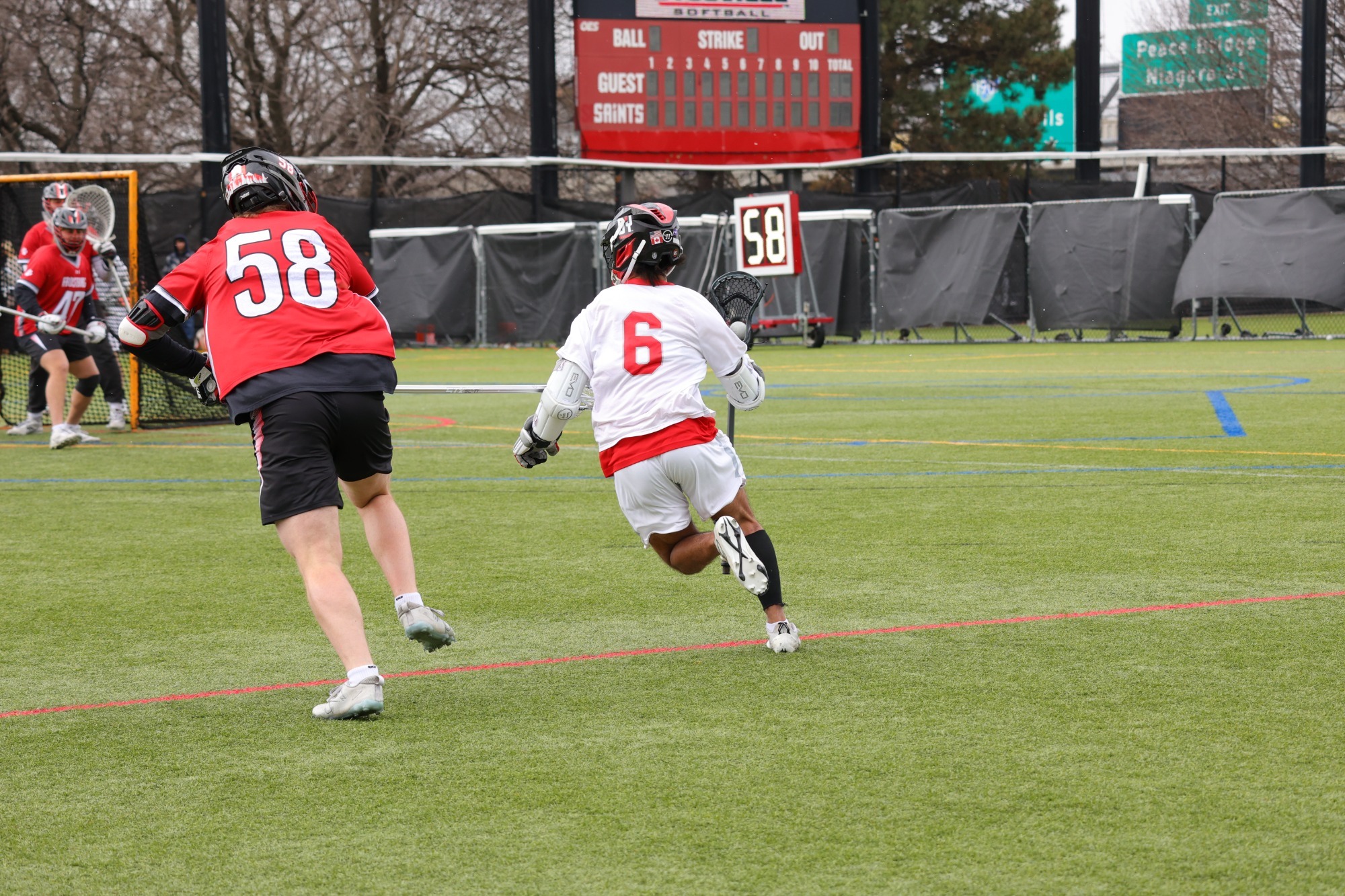 Suchyna driving to the goal