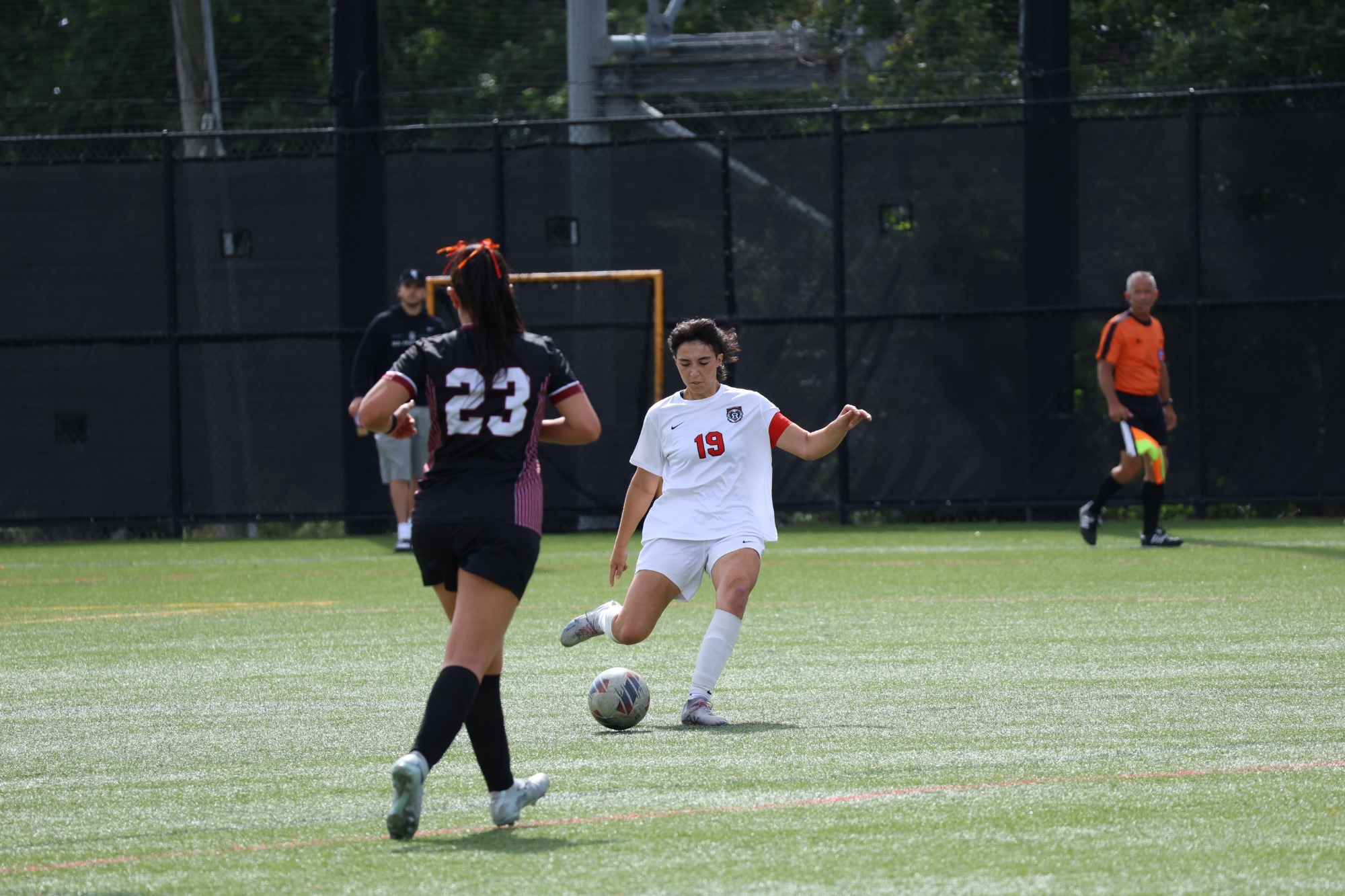 Carysen Corydon Attempts a Free Kick