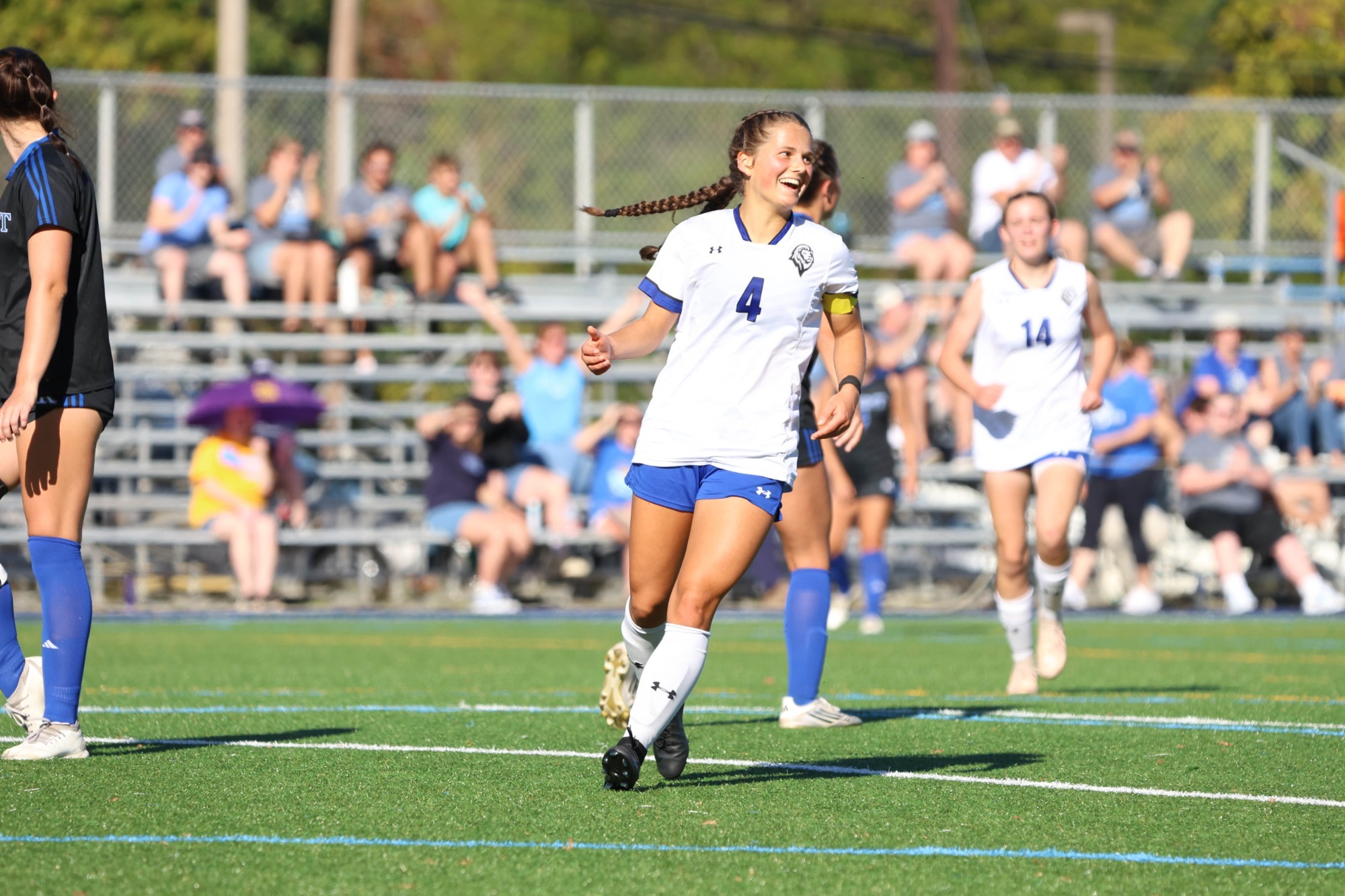 Leah Beachy Celebrating Goal vs. Regent 2025