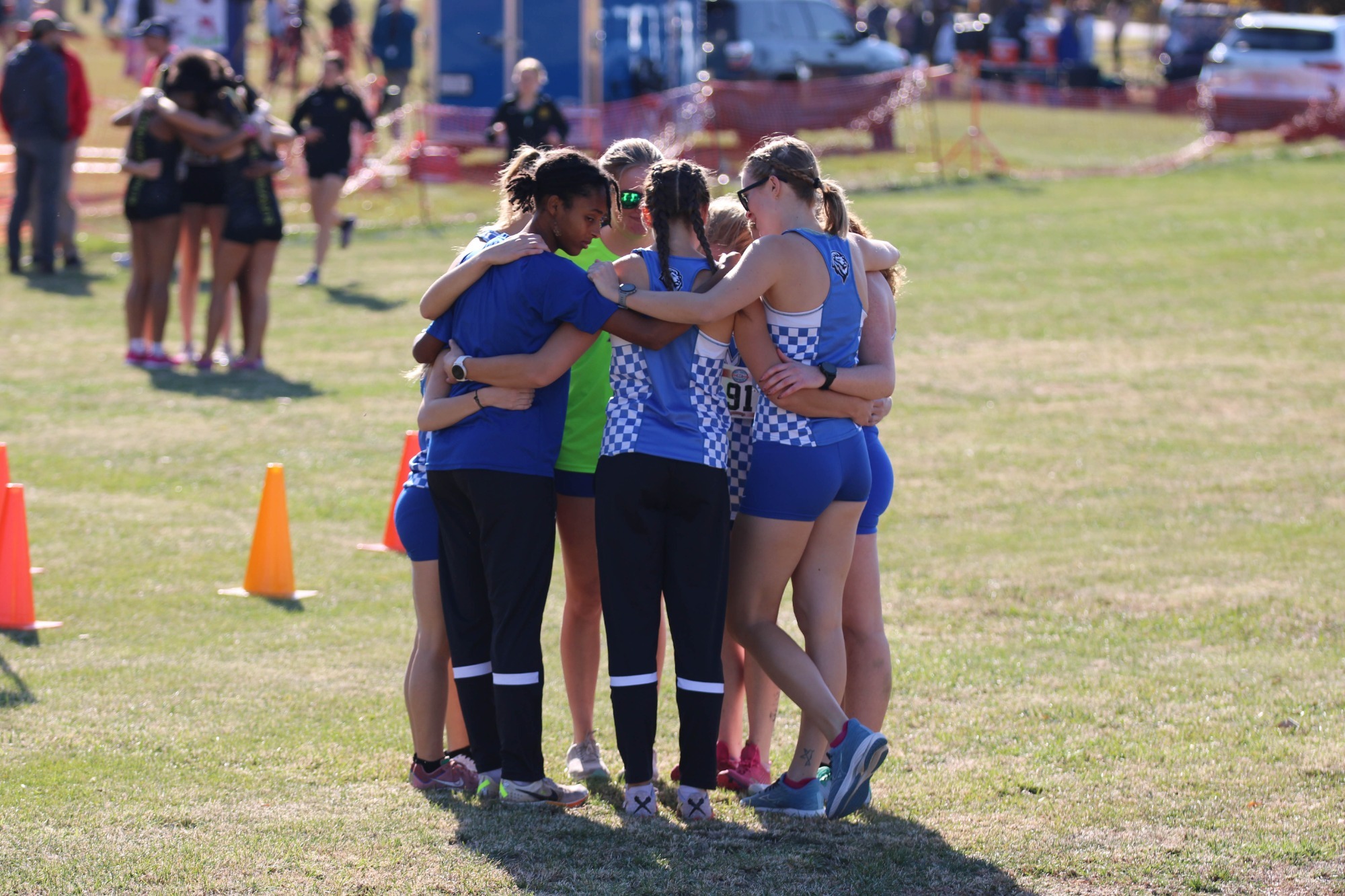 Women's XC Team Huddle ODACs 2025
