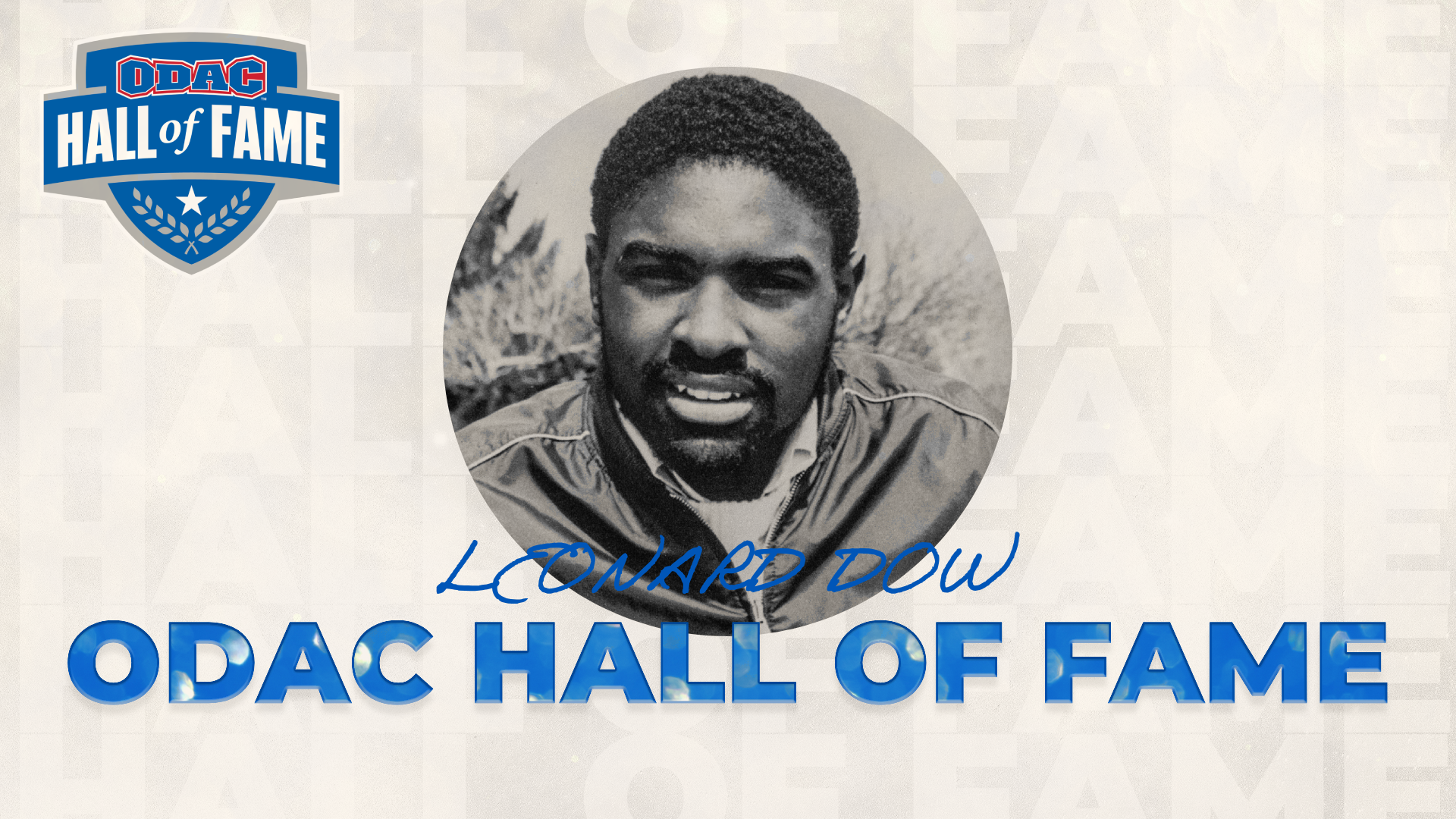 Leonard Dow ODAC Hall of Fame Graphic