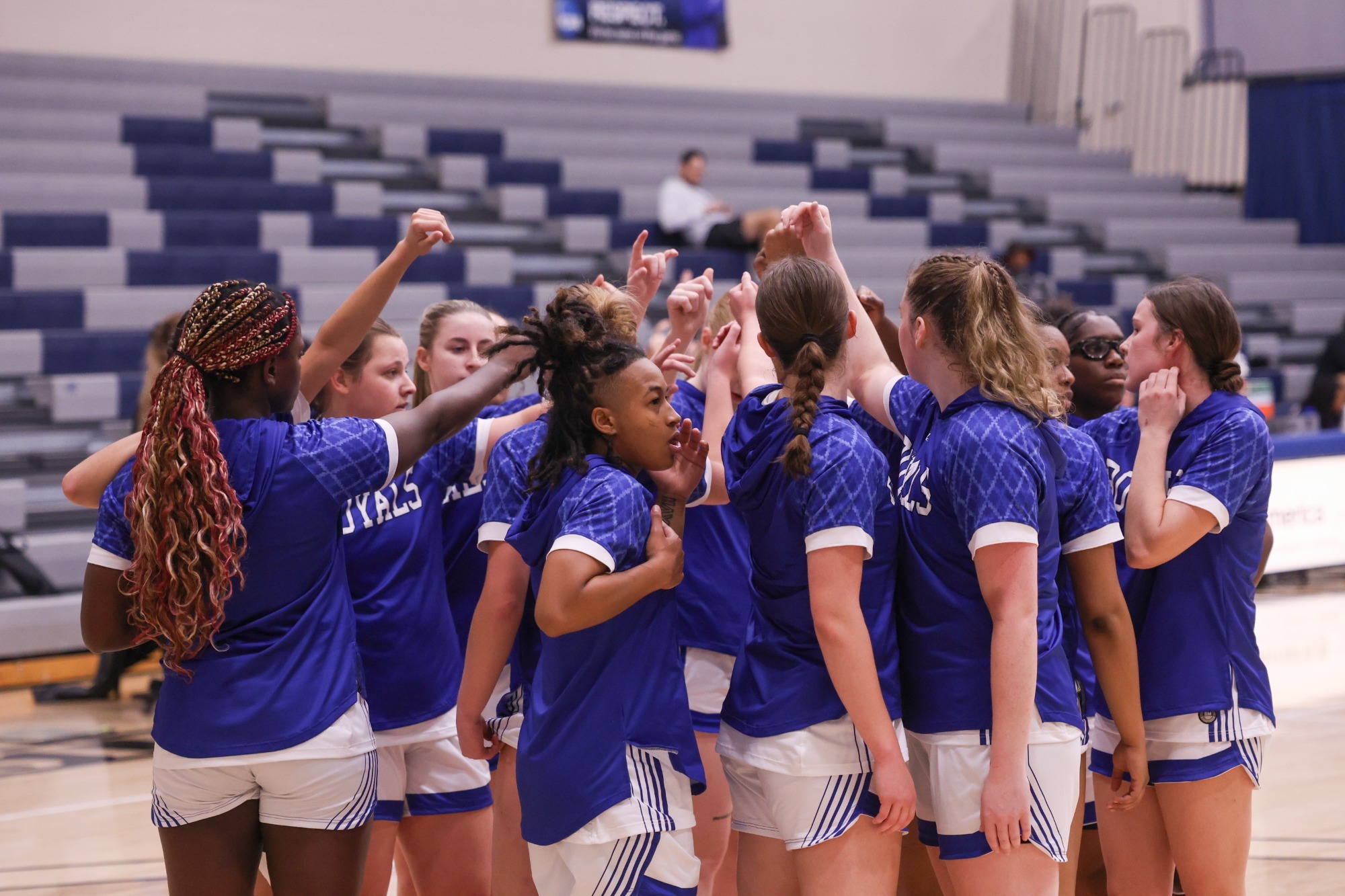 Women's Basketball Team Huddle 2025-26 Season