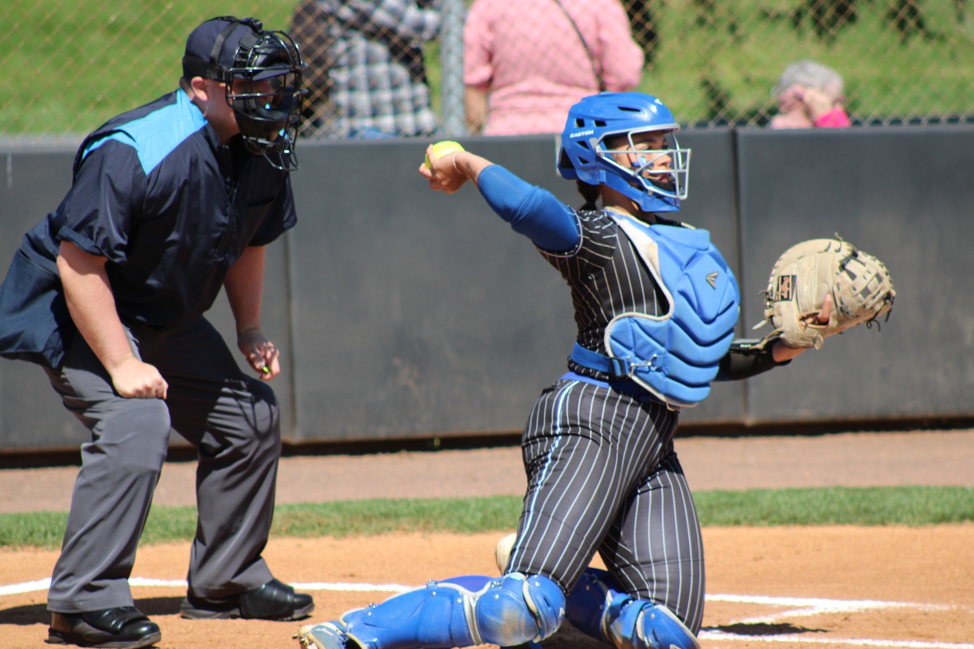 Hannah Johnston Catching at Bridgewater 2026