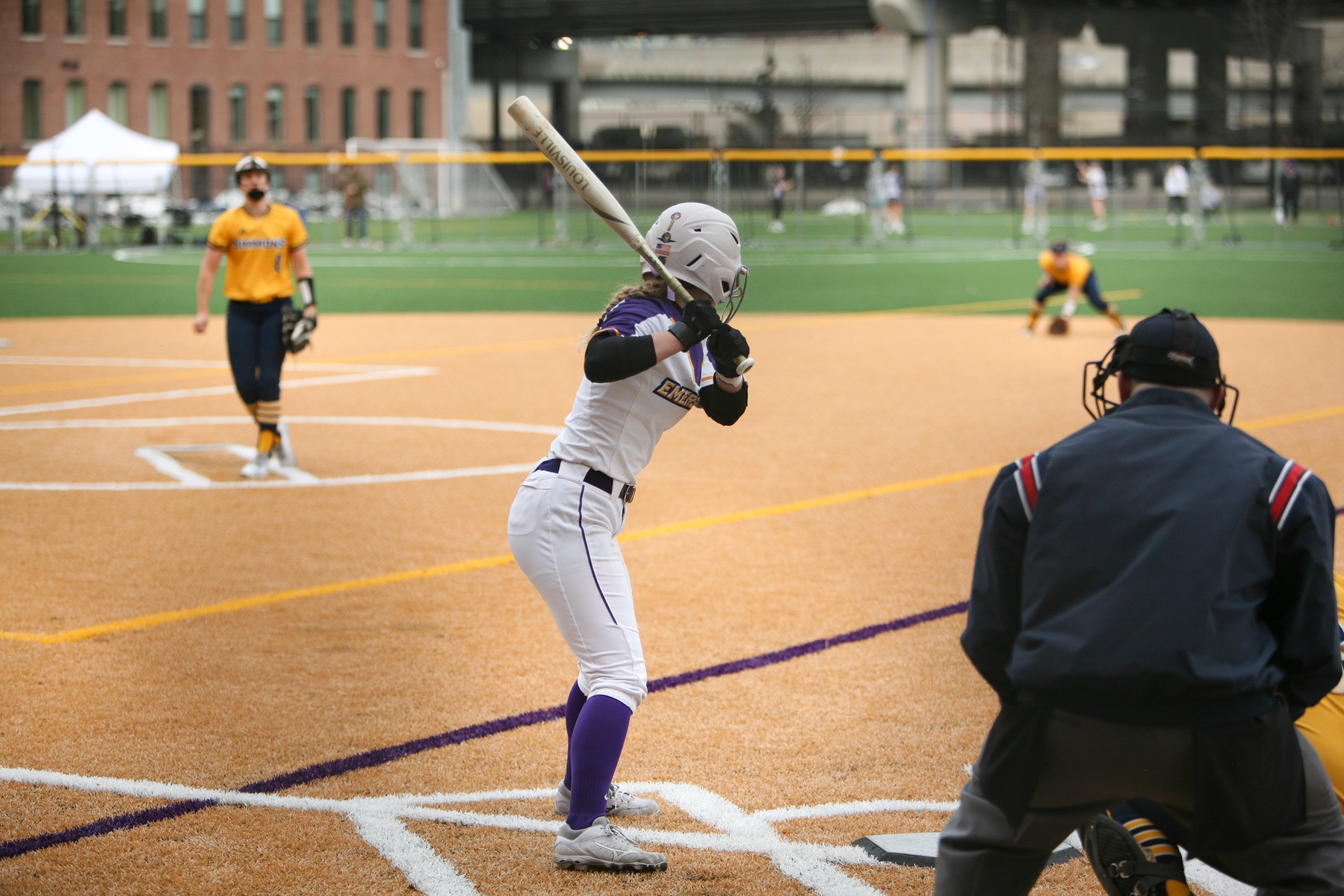 Softball Downed In Doubleheader By Neighboring Saints Emerson College