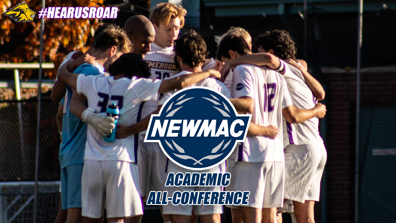 Men's Soccer Academic All-NEWMAC Huddle Photo
