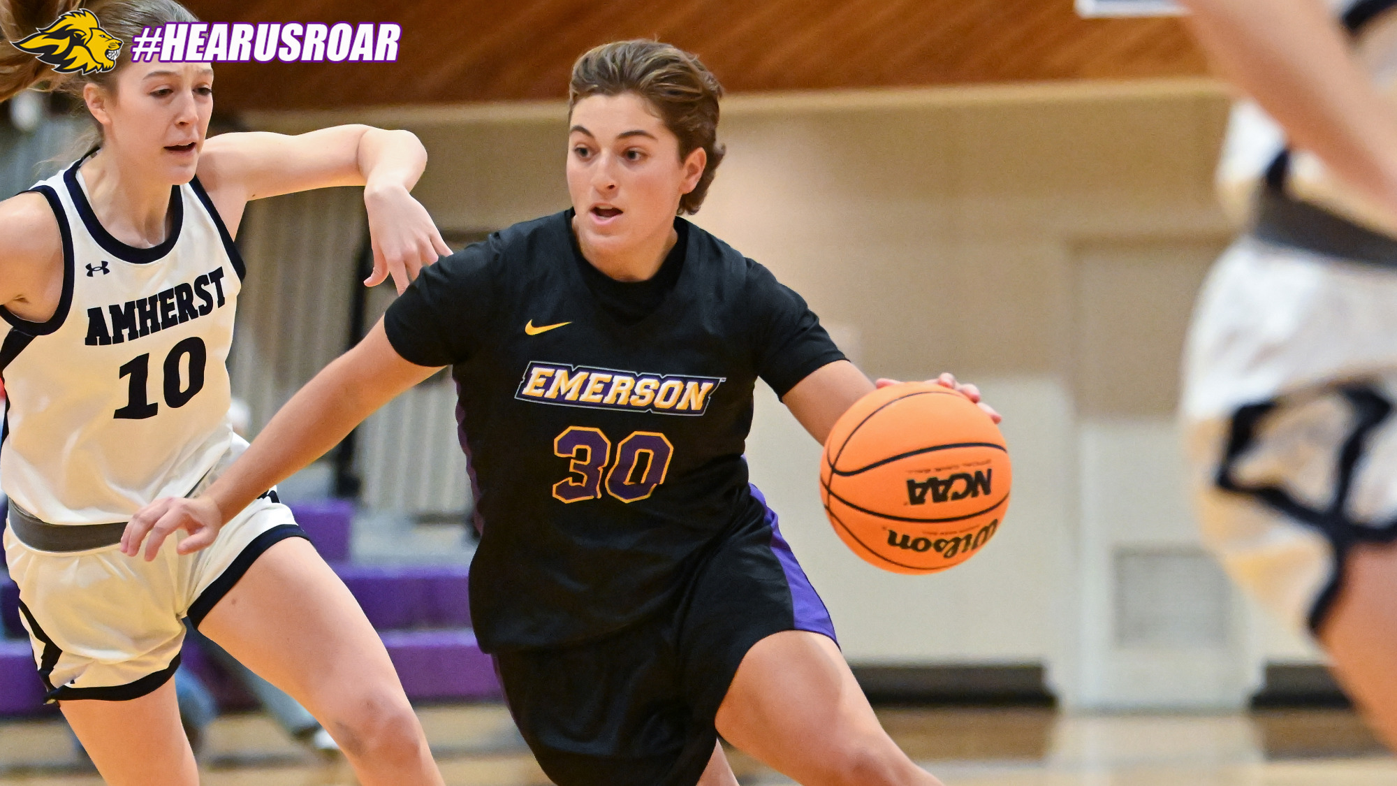 Jessie Silk drives the lane at Amherst