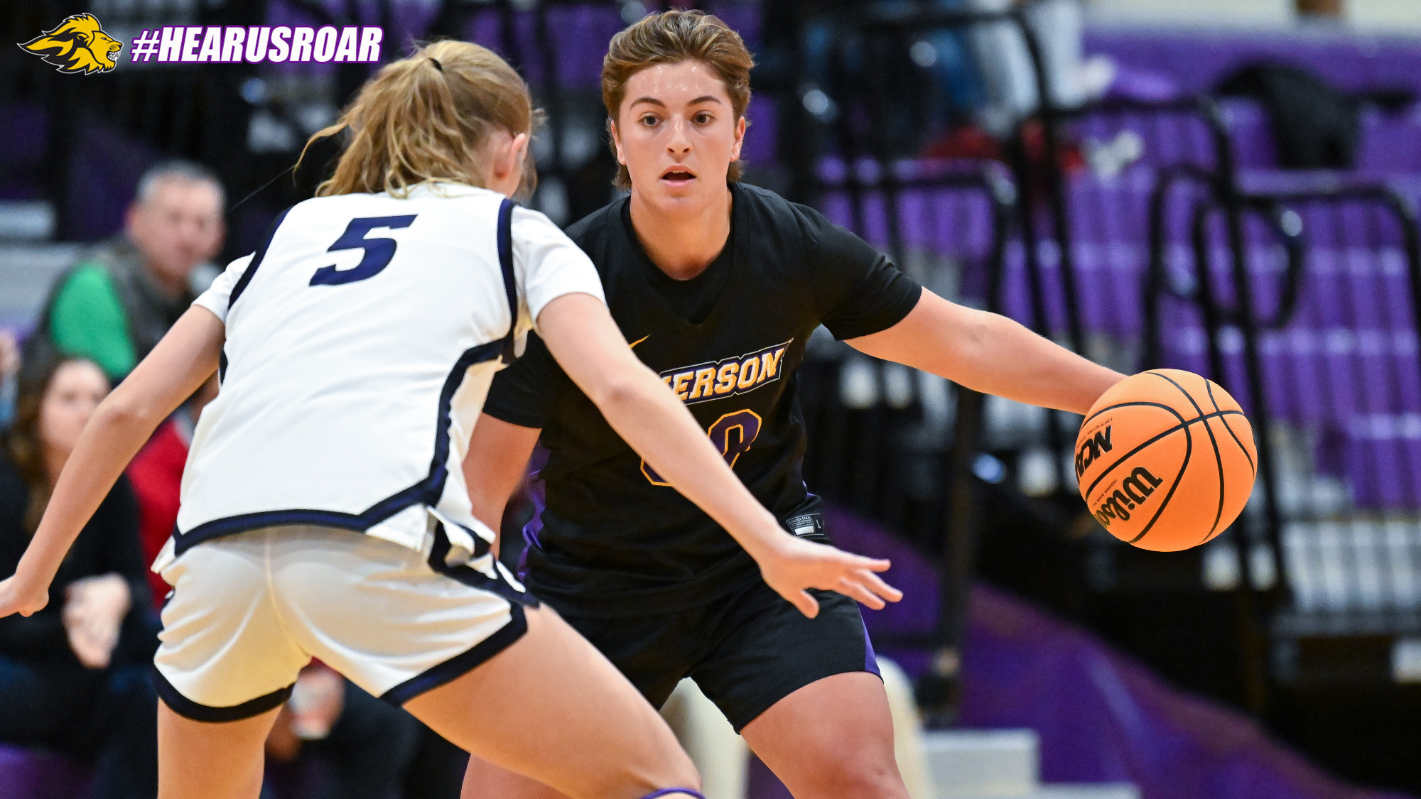 Jessie Silk looks to drive at Amherst