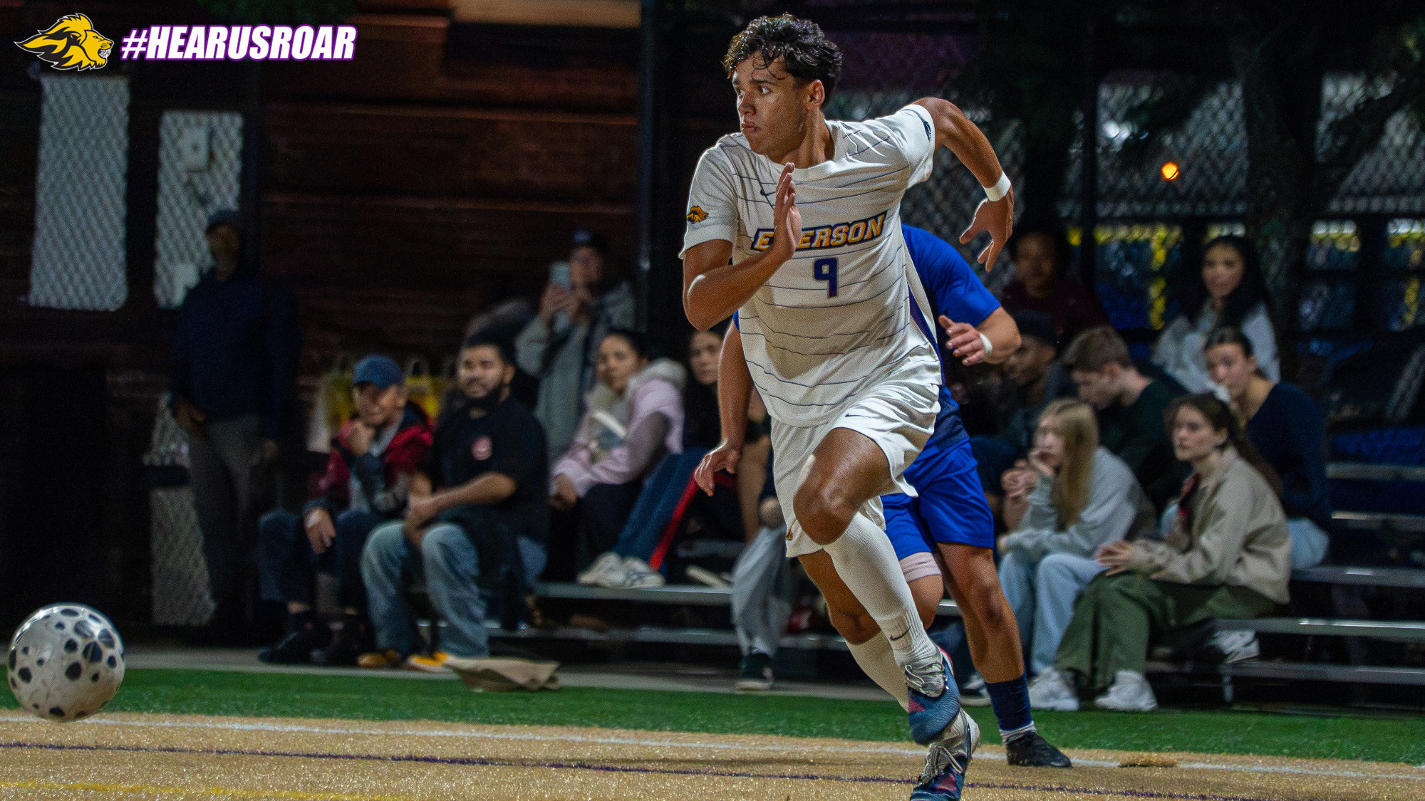 Carlo Carson looks upfield against Westfield State