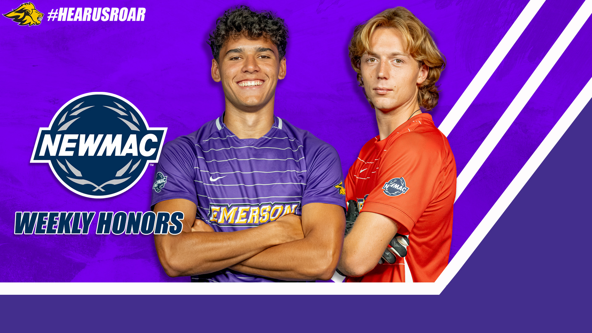 Carlo Carson and Lasse Bartsch-Erforth NEWMAC Men's Soccer Weekly Awards October 19