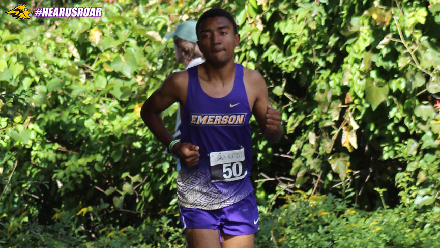Joshua Garrison runs at the Pop Crowell Invitational