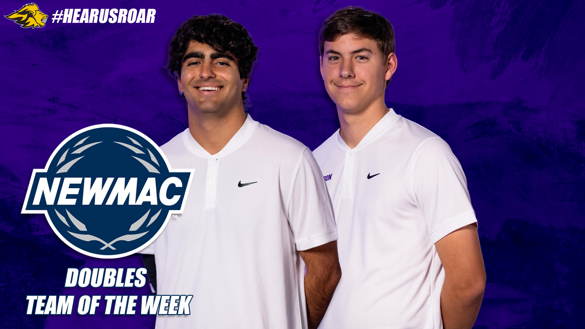 Adam Alireza and Caiden Riebold NEWMAC Doubles Team of the Week