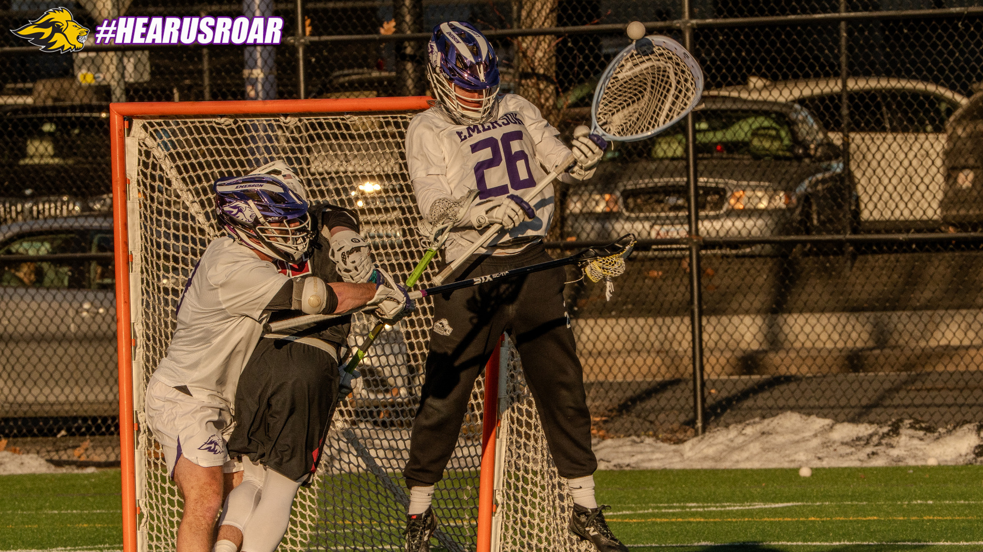 Ethan Corby makes a save against MIT