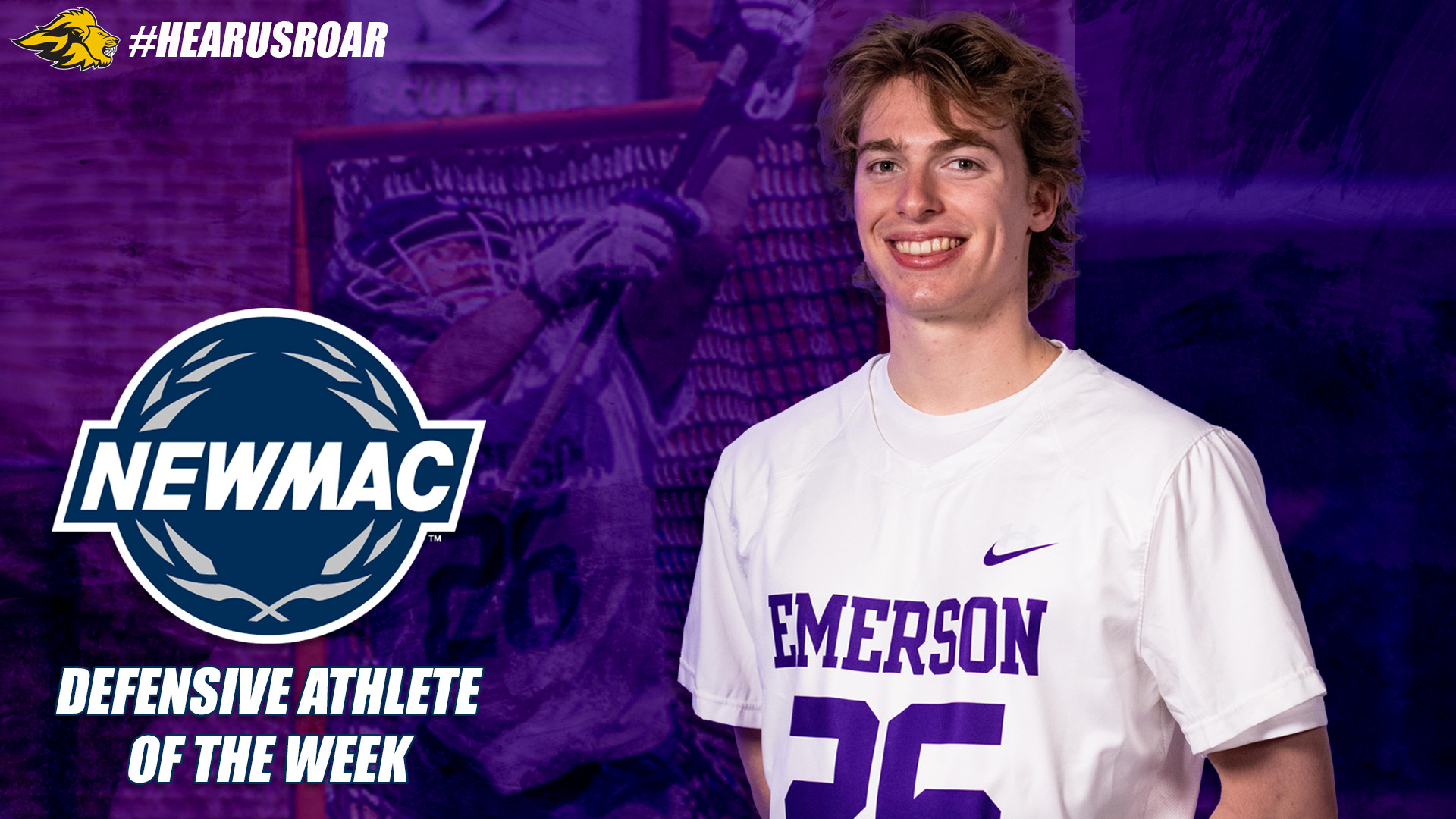 Ethan Corby NEWMAC Defensive Athlete of the Week