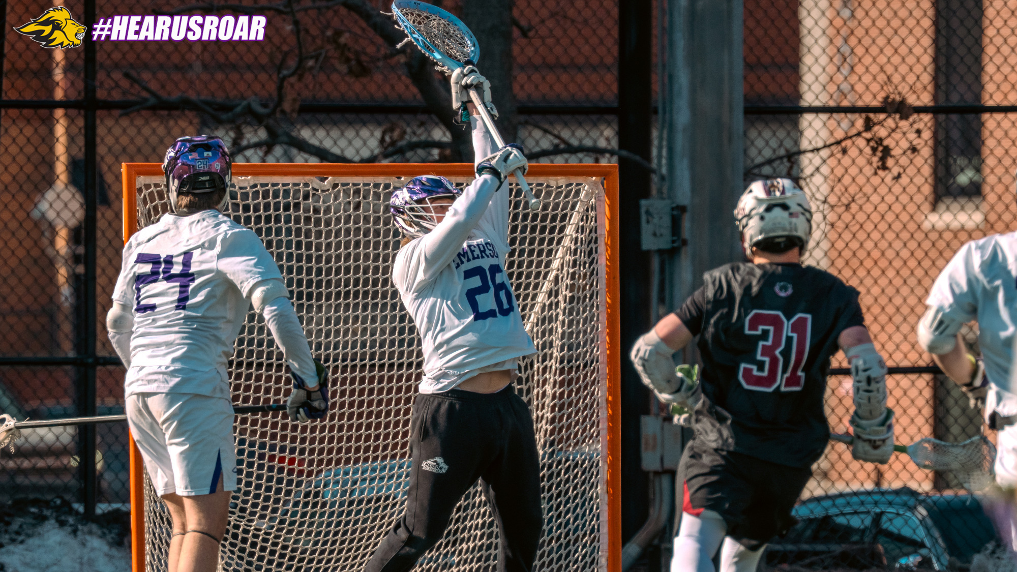 Ethan Corby in goal against MIT