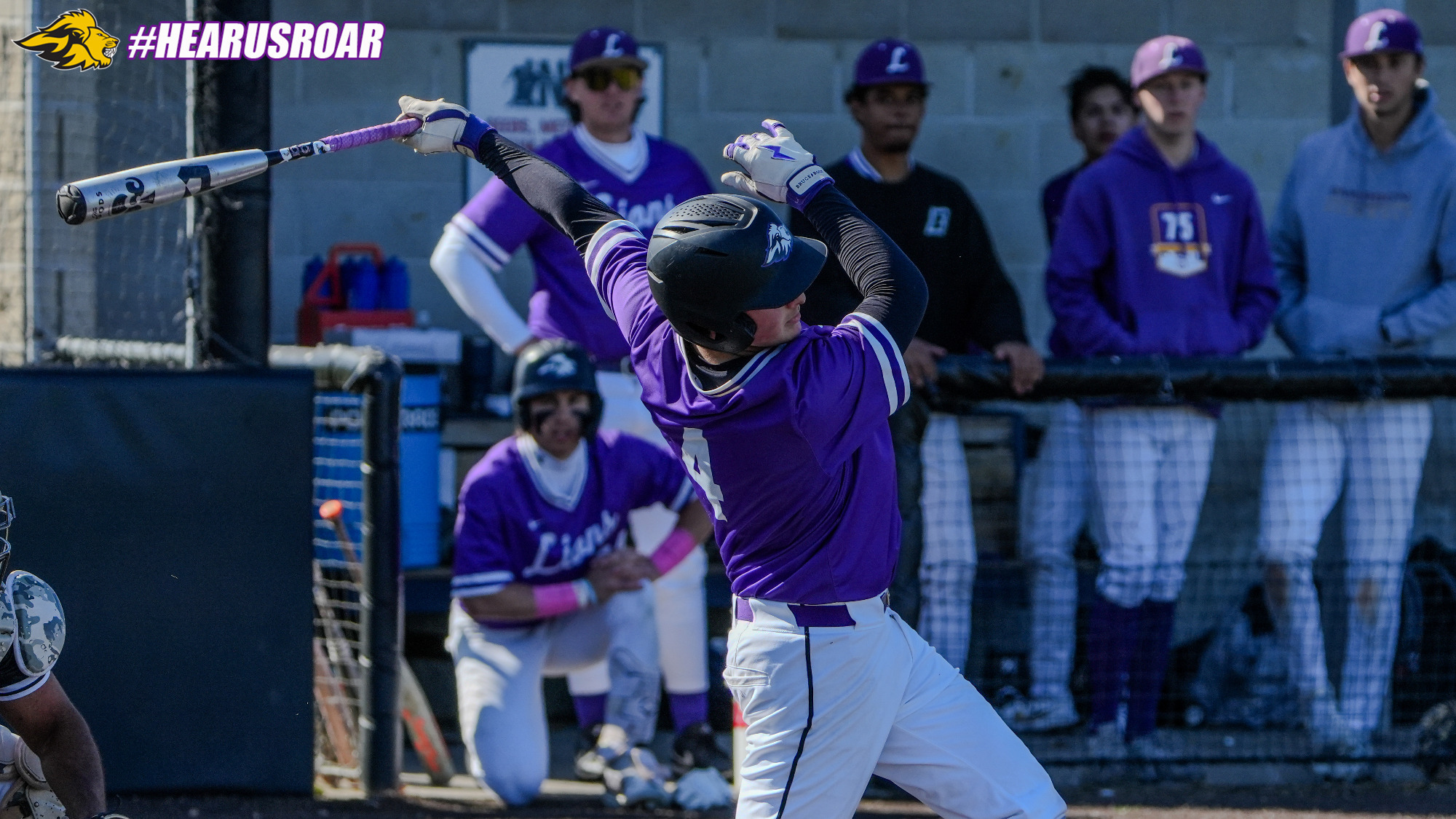 Liam Wagner delivers a hit against MIT