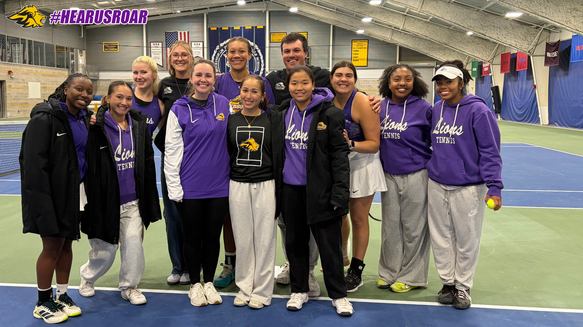 Emerson Women's Tennis Team on Senior Day 2026