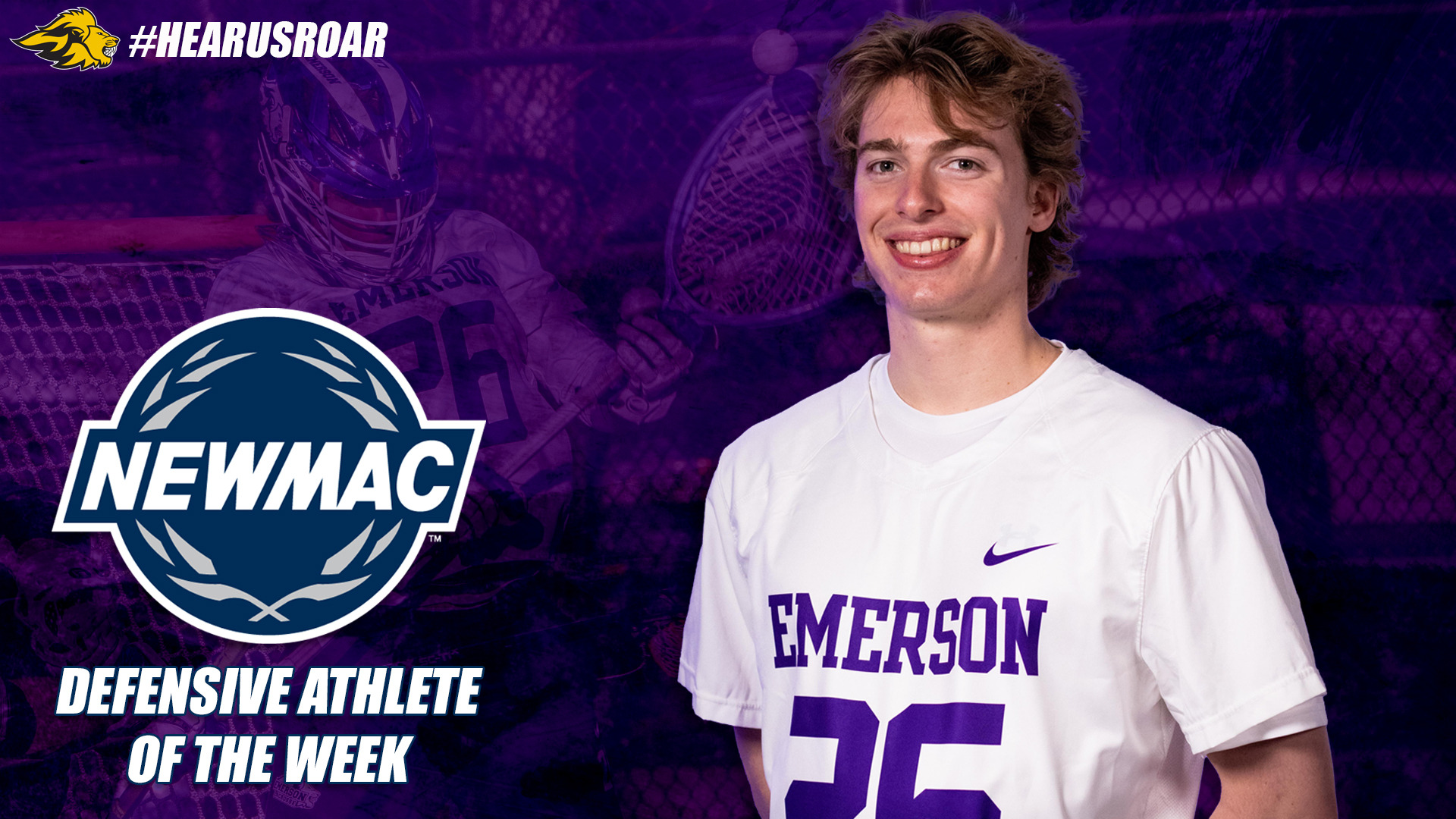 Ethan Corby NEWMAC Defensive Athlete of the Week April 29
