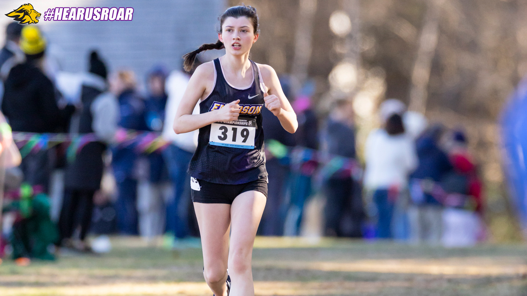 Ava Keleher runs at the 2025 NCAA III East Regional