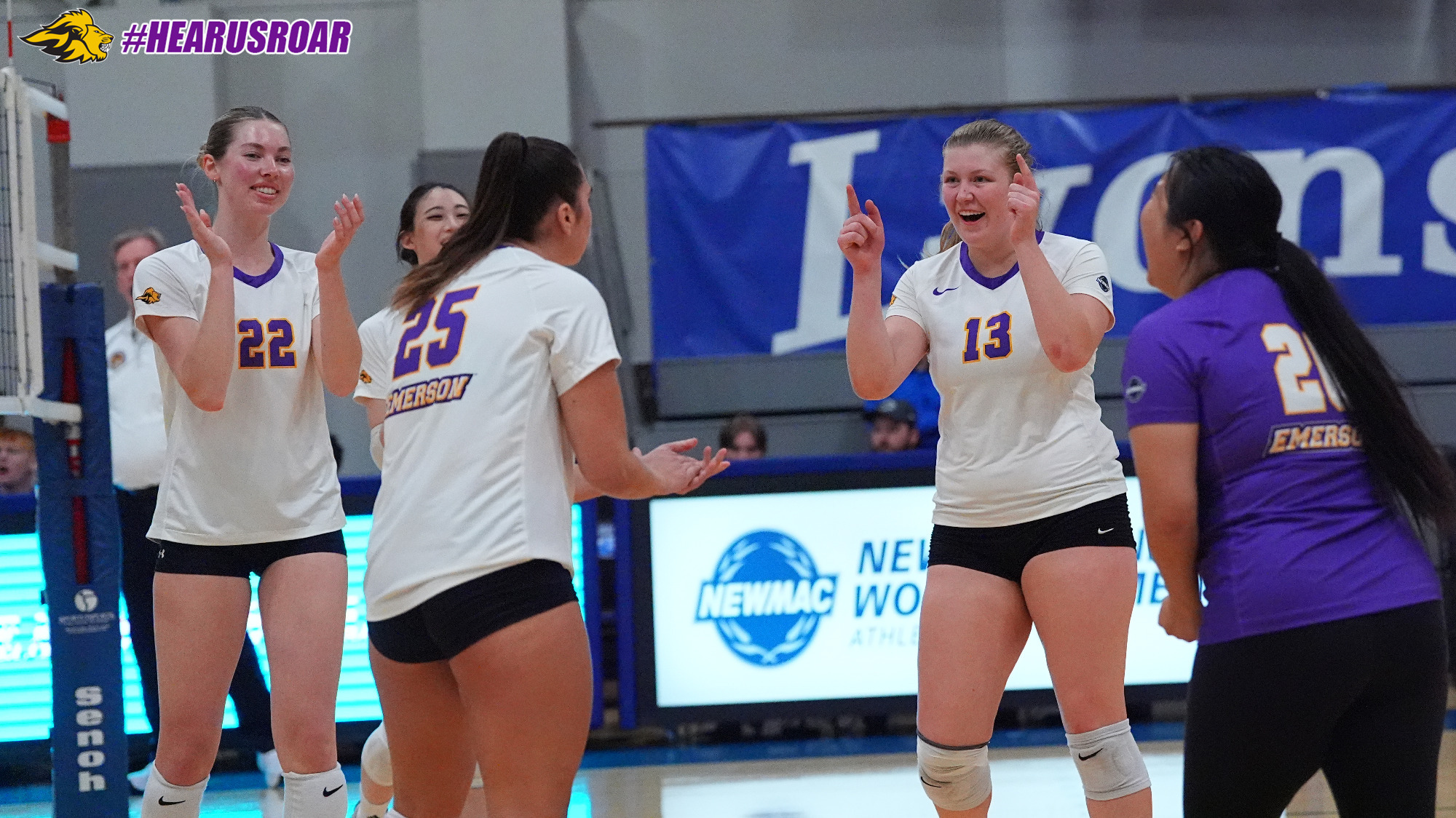 Women's Volleyball celebrates at Wheaton