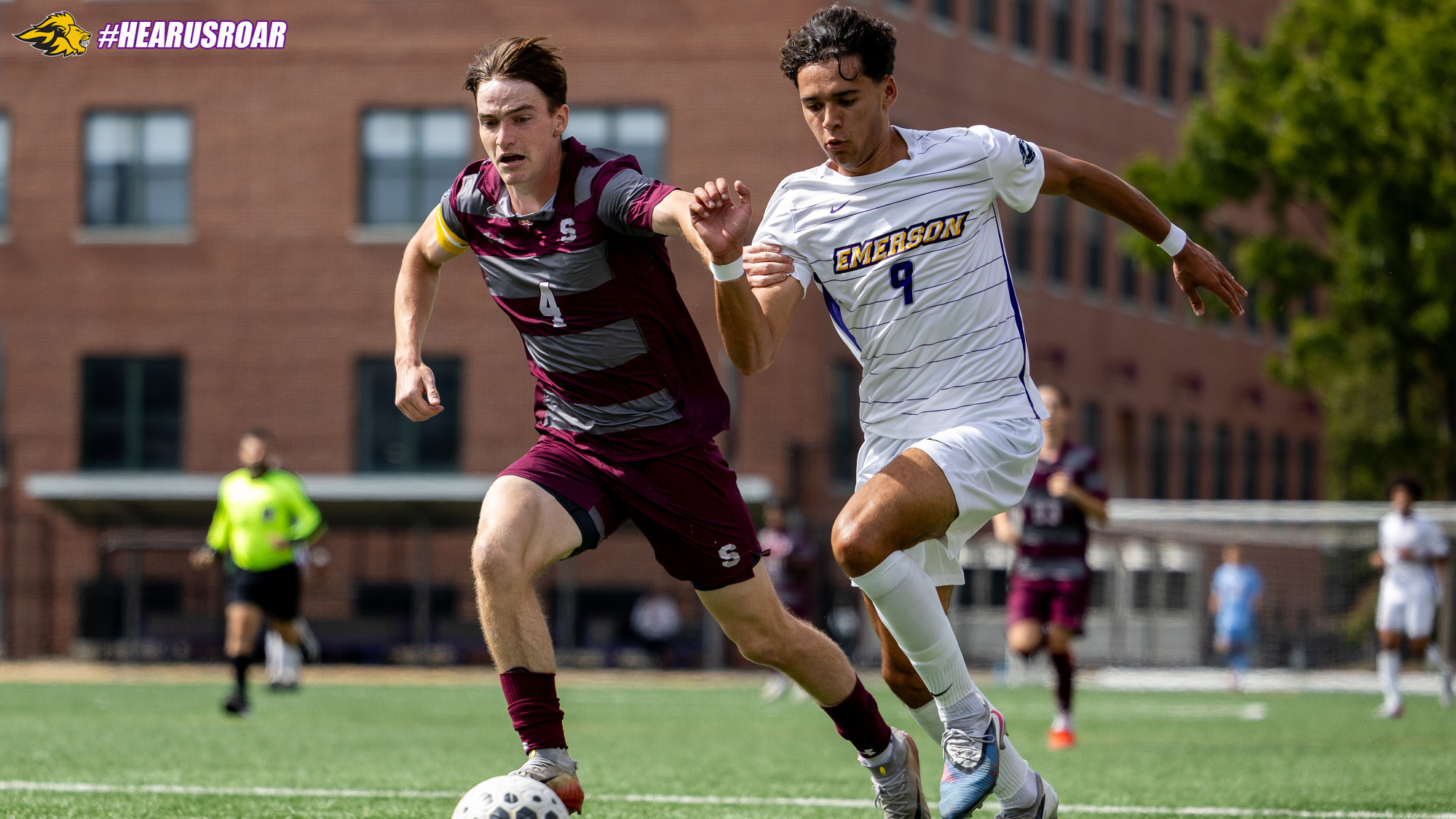 Carlo Carson battles for the ball against Springfield