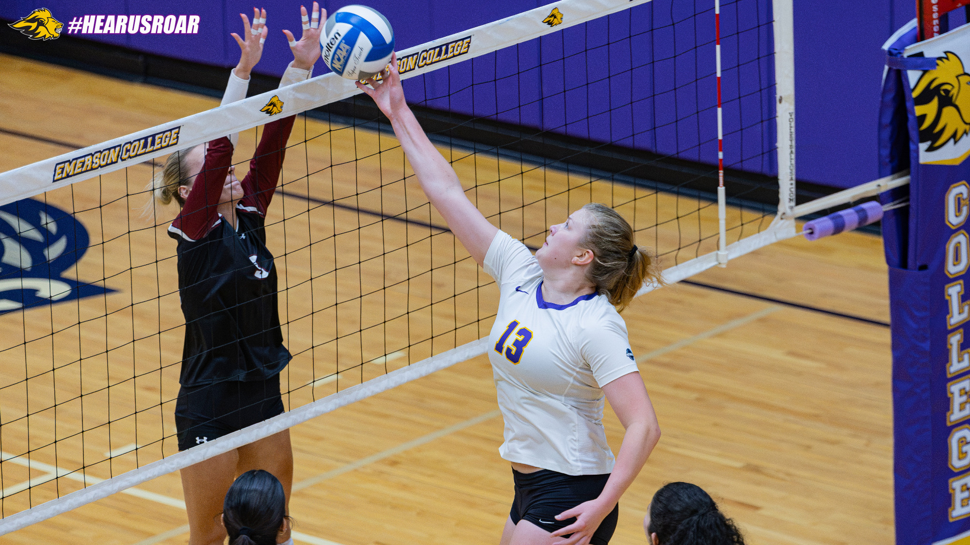 Chloe Hokenson tips past a block against Dean