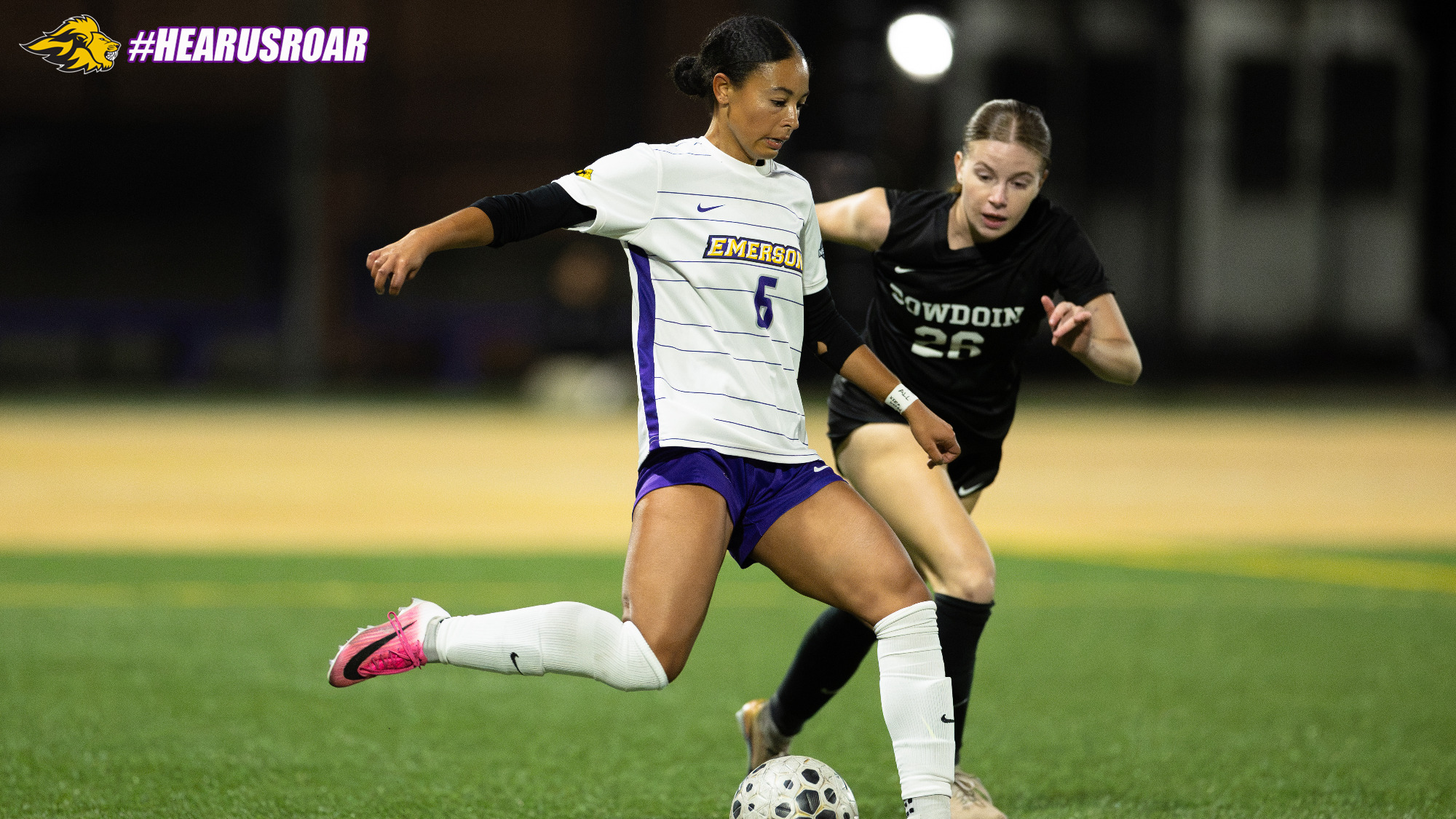 Sienna Parker makes a pass against Bowdoin