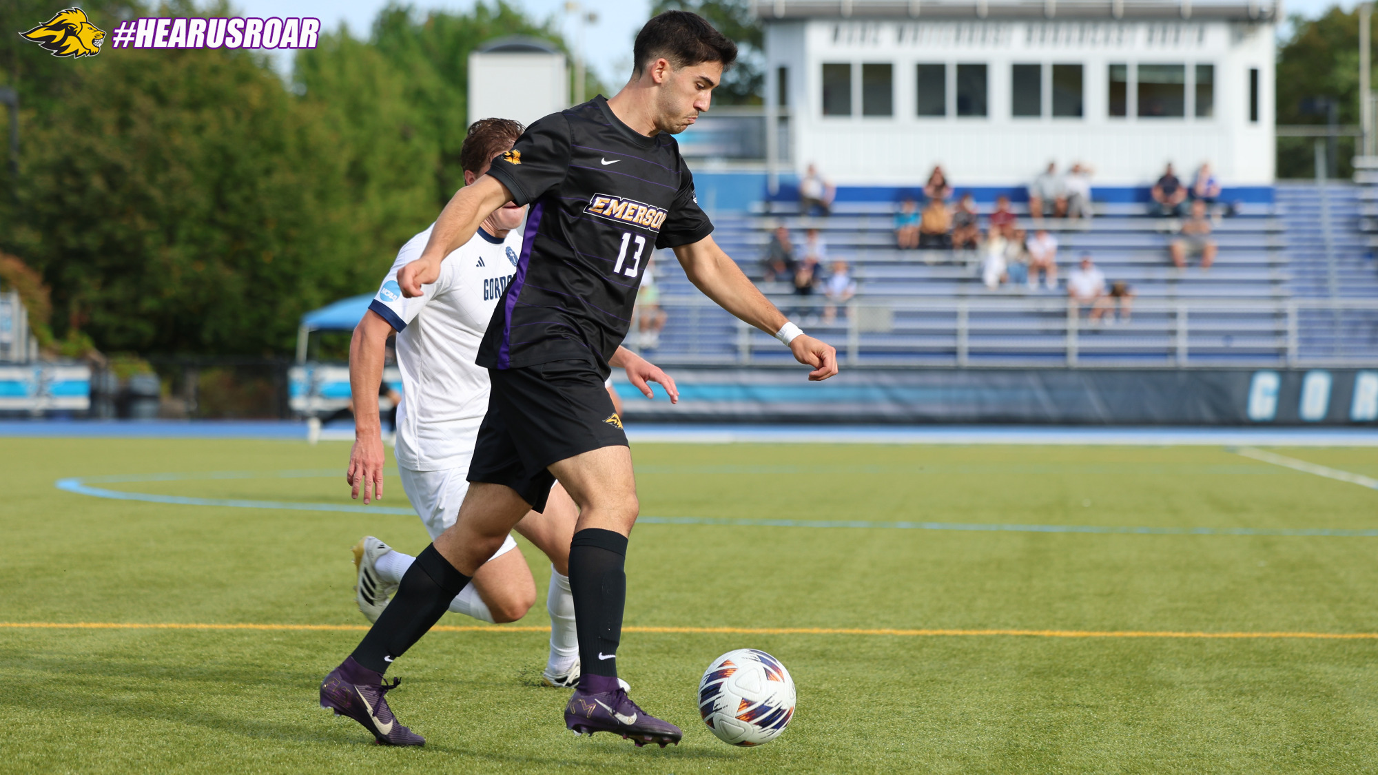 Nick Mirogiannis dribbles up the field at Gordon