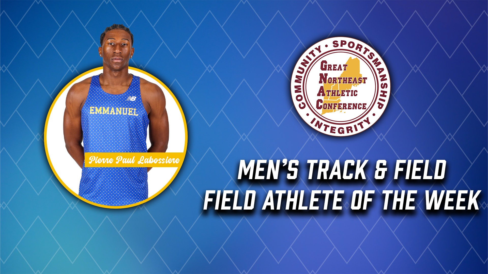 Pierre Paul Labossiere GNAC Field Athlete of the Week - April 7